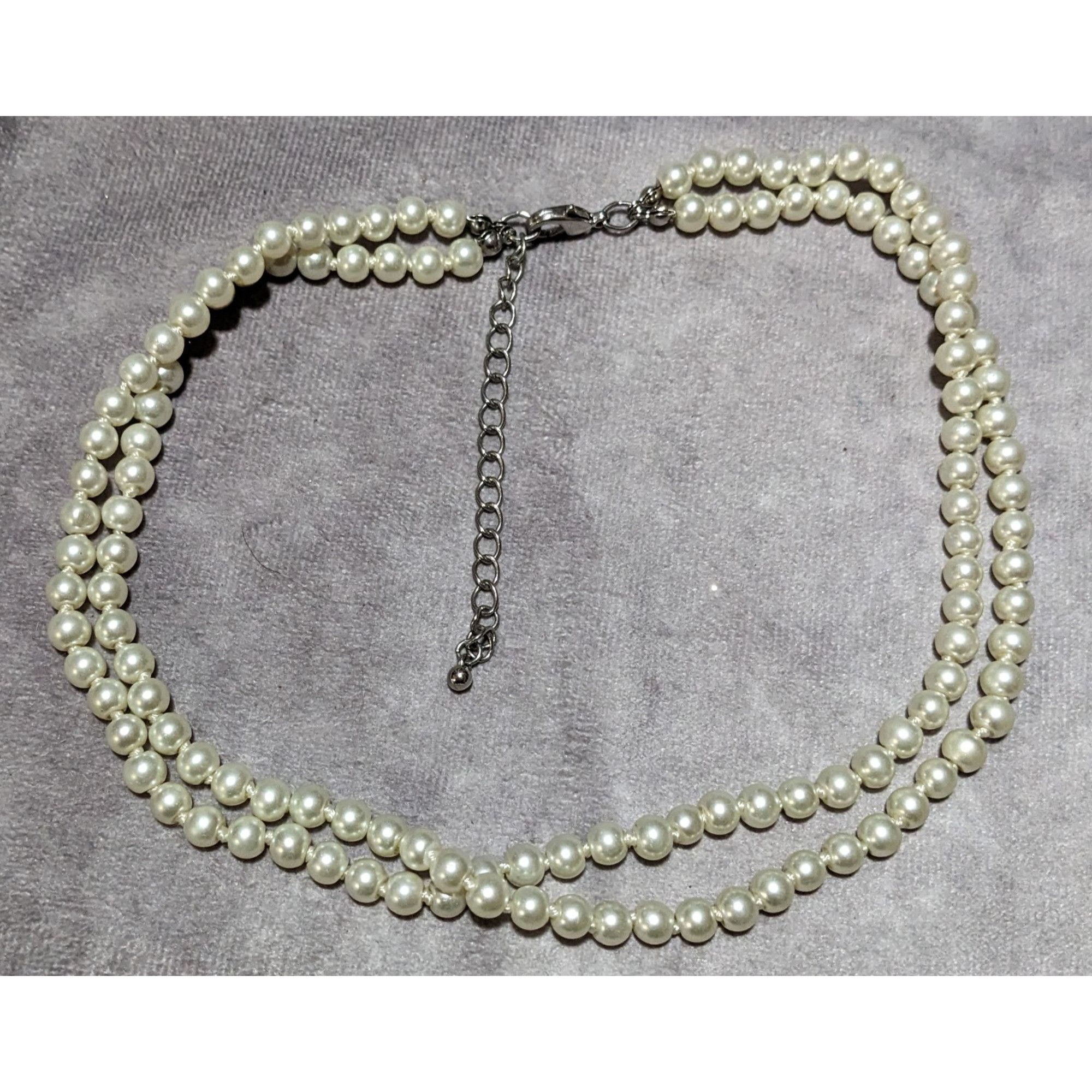 Other Elegant Glass Pearl Double Strand Necklace Size ONE SIZE - 8 Thumbnail