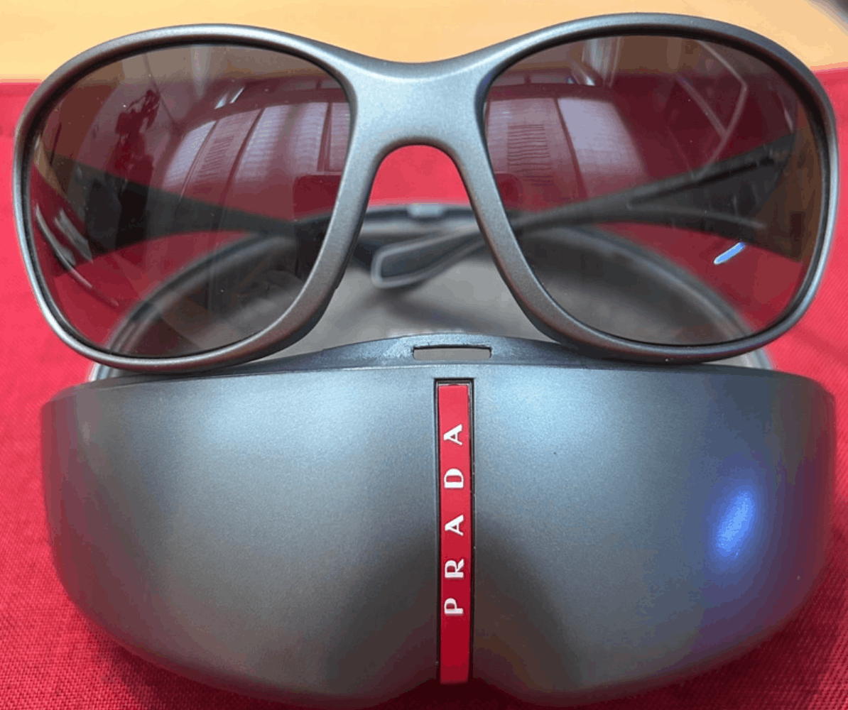 Prada PRADA Sunglasses SPS 06M Sport Red Tab Shield Mask Symbole Size ONE SIZE - 2 Thumbnail
