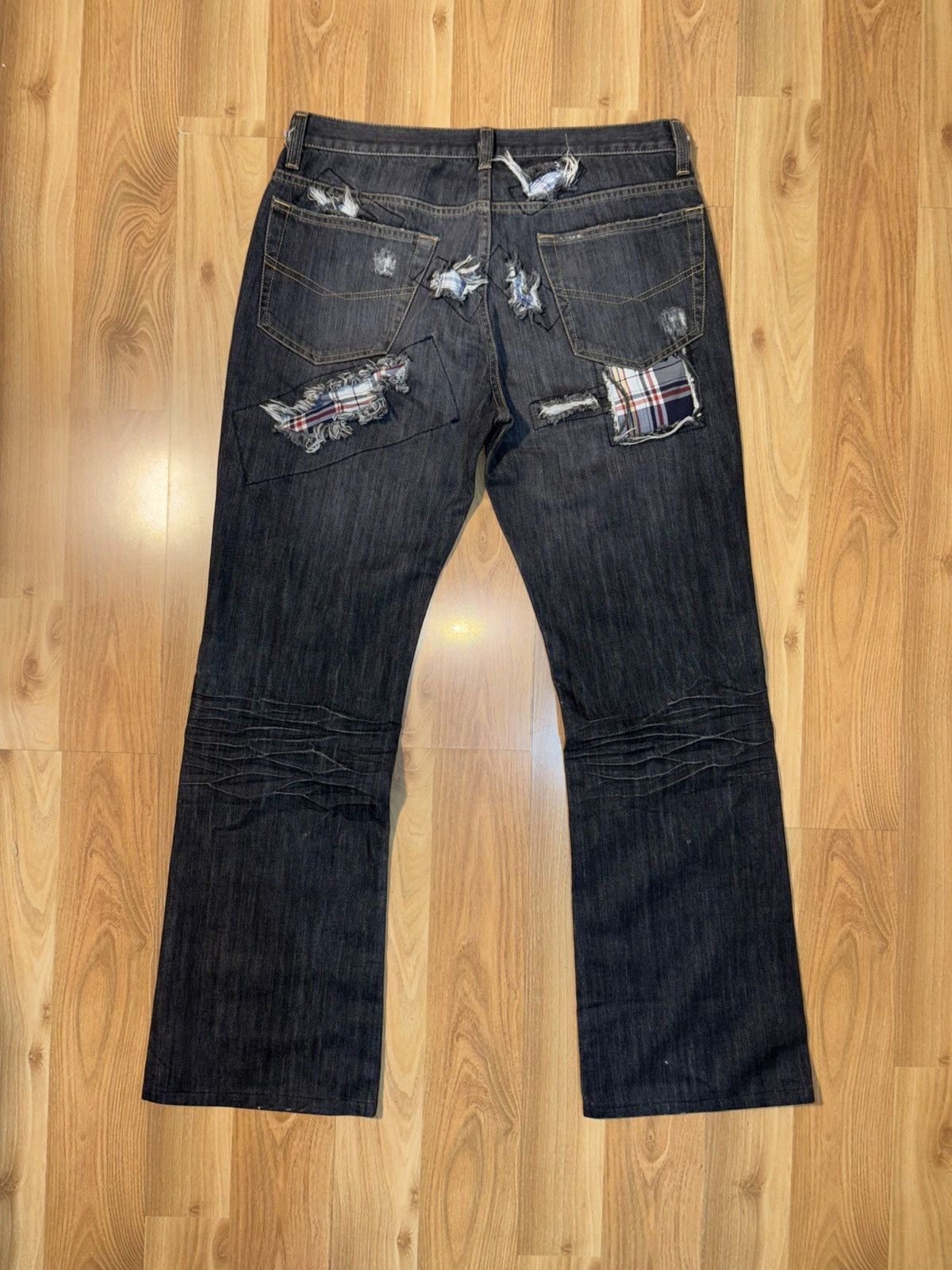 Japanese Brand Rifle Reconstructed Patchwork Jeans Orta Anadolu Denim 32x32 Size US 32 / EU 48 - 1 Thumbnail