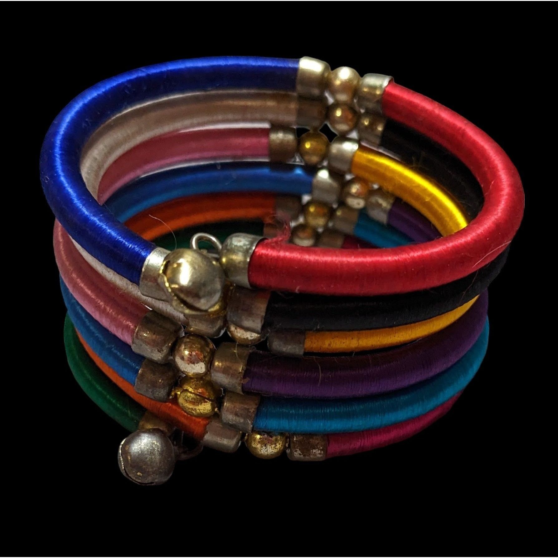 Other Rainbow Silk Thread Coil Bracelet Size ONE SIZE - 1 Thumbnail