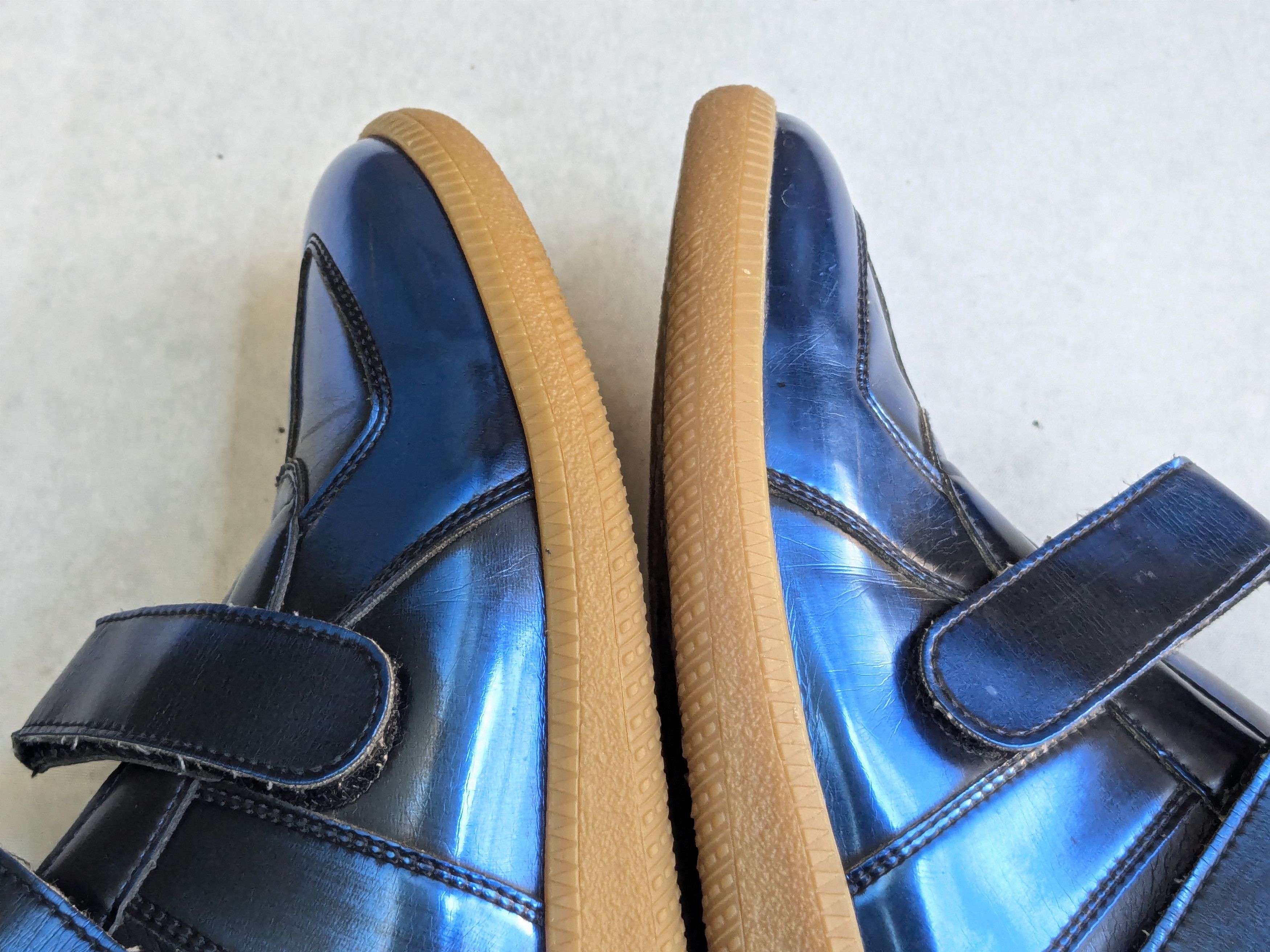 Maison Margiela Maison Margiela Triple Strap Sneakers Blue 9 42 High Tops Size US 9 / EU 42 - 10 Thumbnail