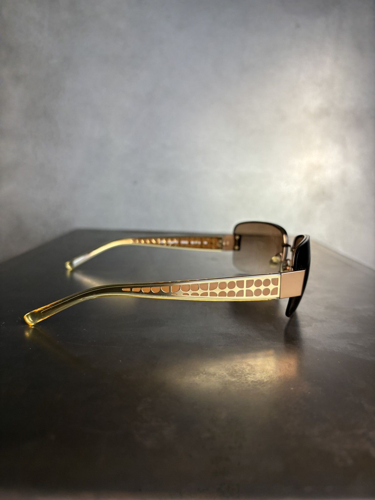 Designer × Other Kate Spade Sunglasses 2000s Gold Buffs Rimless Y2K Designer Size ONE SIZE - 5 Thumbnail