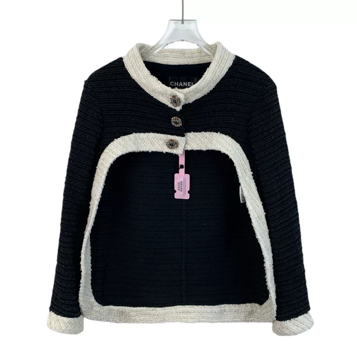 Chanel Chanel Knit Cotton Black Jacket XS Women Size XS / US 0-2 / IT 36-38 - 1 Thumbnail