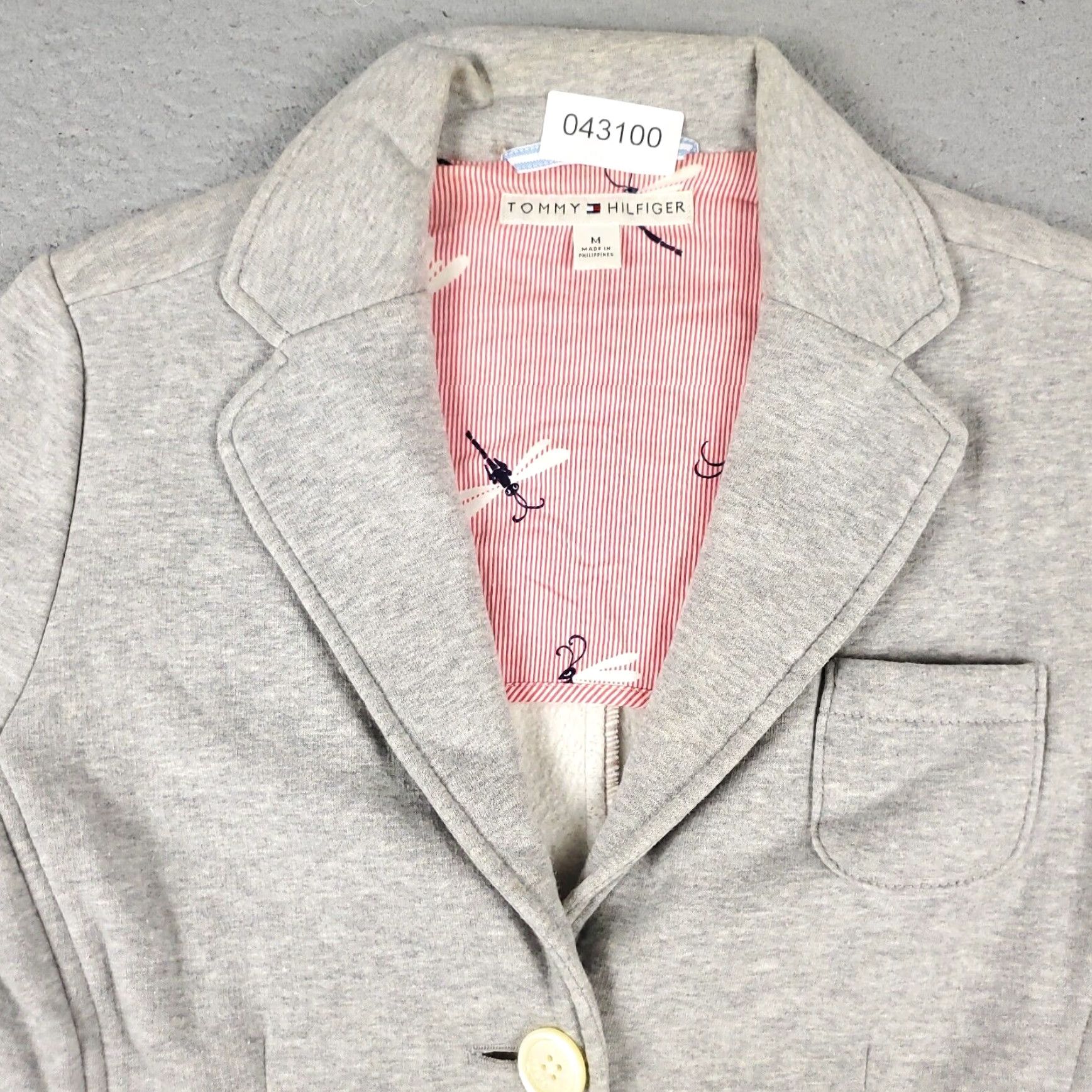 Tommy Hilfiger Tommy Hilfiger Blazer Women's Medium Gray Single Breasted Cotton Size M / US 6-8 / IT 42-44 - 2 Thumbnail