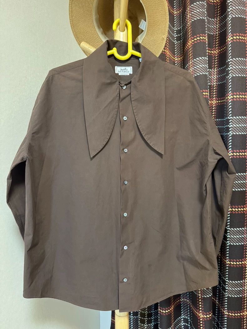 Hermes Hermes Big Collar Shirt Jacket-yf Size US L / EU 52-54 / 3 - 1 Thumbnail