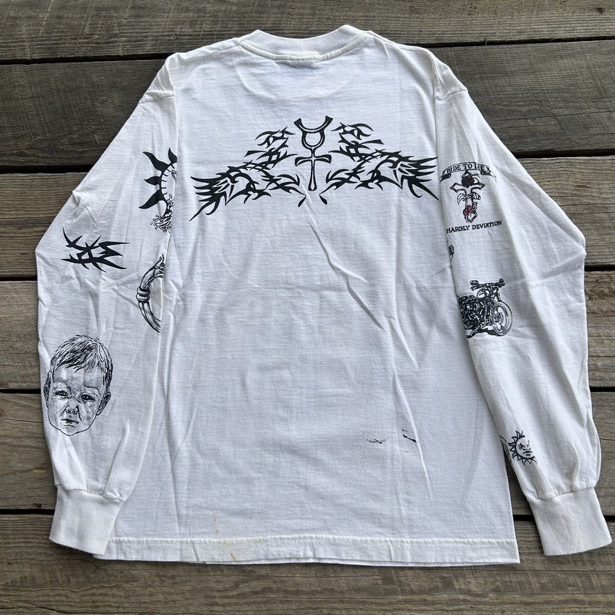 NBA Vintage 90s Dennis Rodman NBA Tattoo Print Long Sleeve Shirt Size US M / EU 48-50 / 2 - 2 Thumbnail