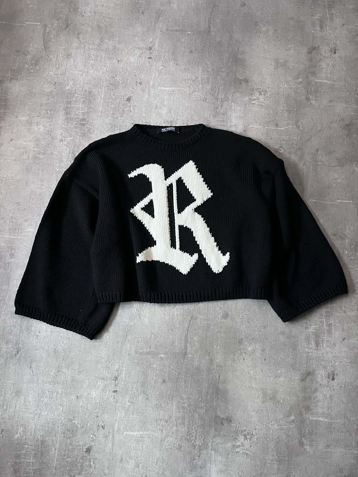 Raf Simons Raf Simons S/S 23 cropped R sweater wool Size US M / EU 48-50 / 2 - 5 Thumbnail