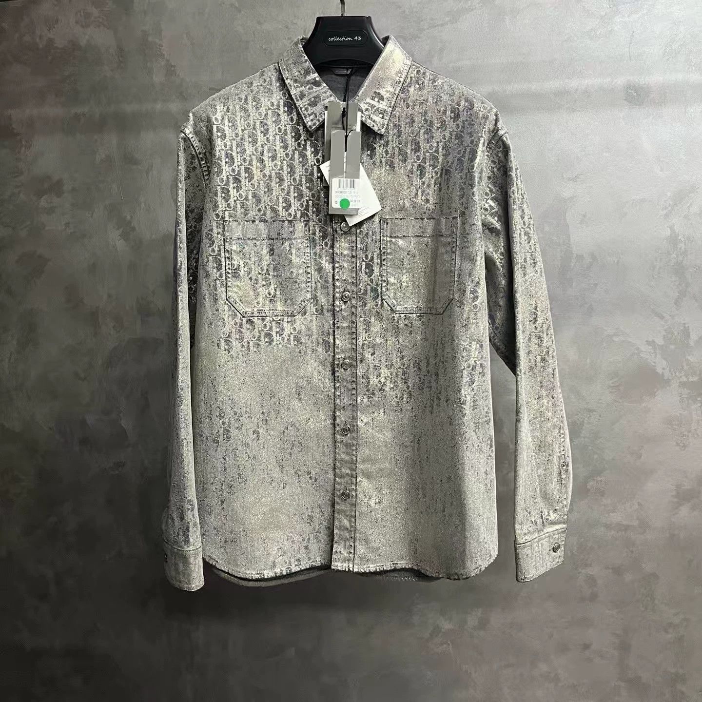Dior dior gray logo printed long sleeve shirt Size US L / EU 52-54 / 3 - 1 Thumbnail