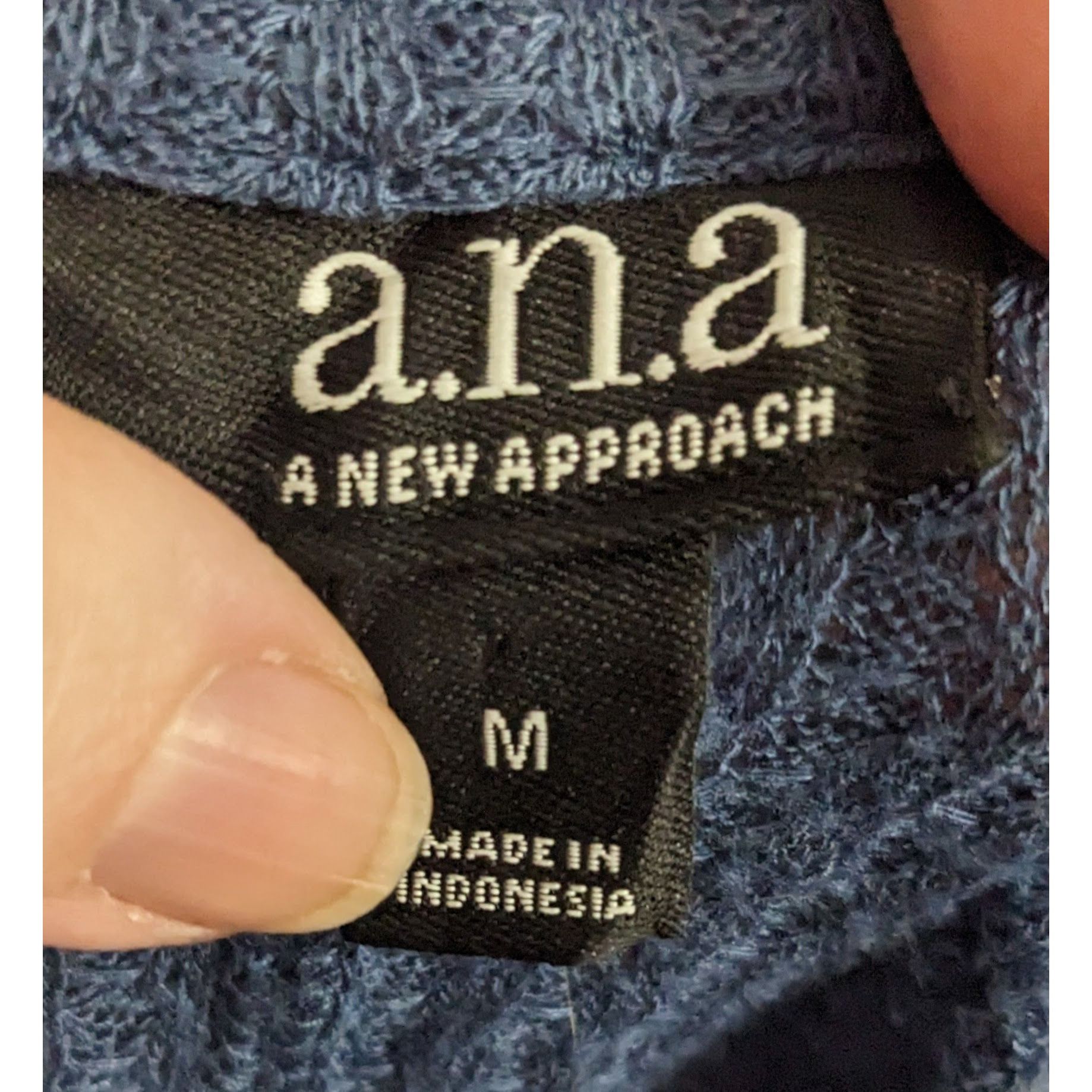 Other ANA Blue Button Down V Neck Thermal Long Sleeve Top Size M / US 6-8 / IT 42-44 - 7 Thumbnail