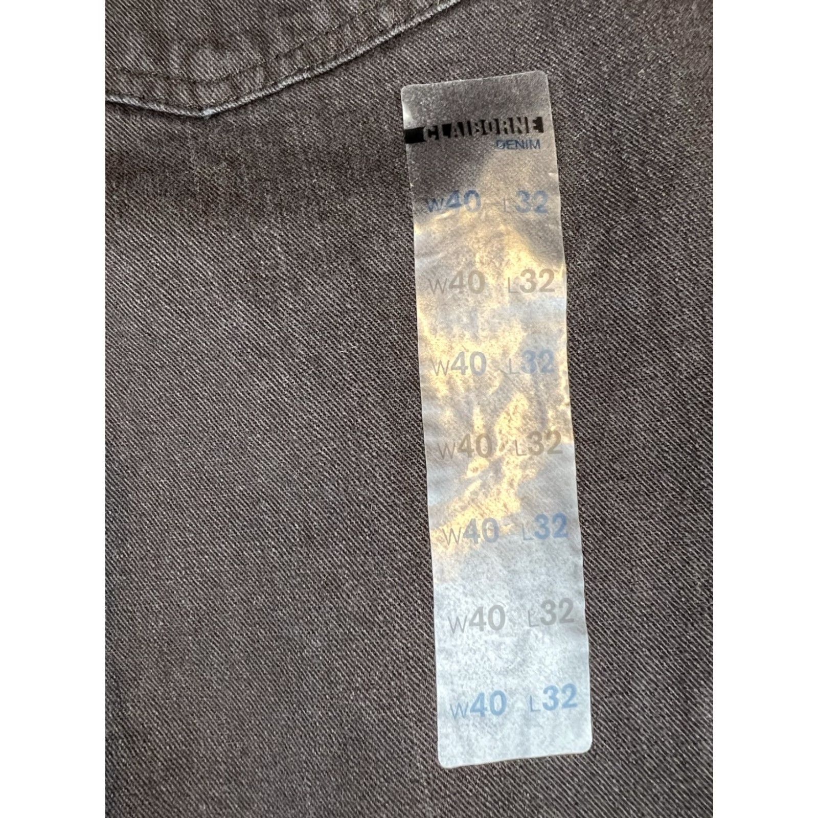 Liz Claiborne NWT Claiborne Denim Pants Mens 40x32 Black Straight Fit Skater 90s Vintage Gothic Hipster Casual Pants Mens Size US 40 / EU 56 - 3 Thumbnail