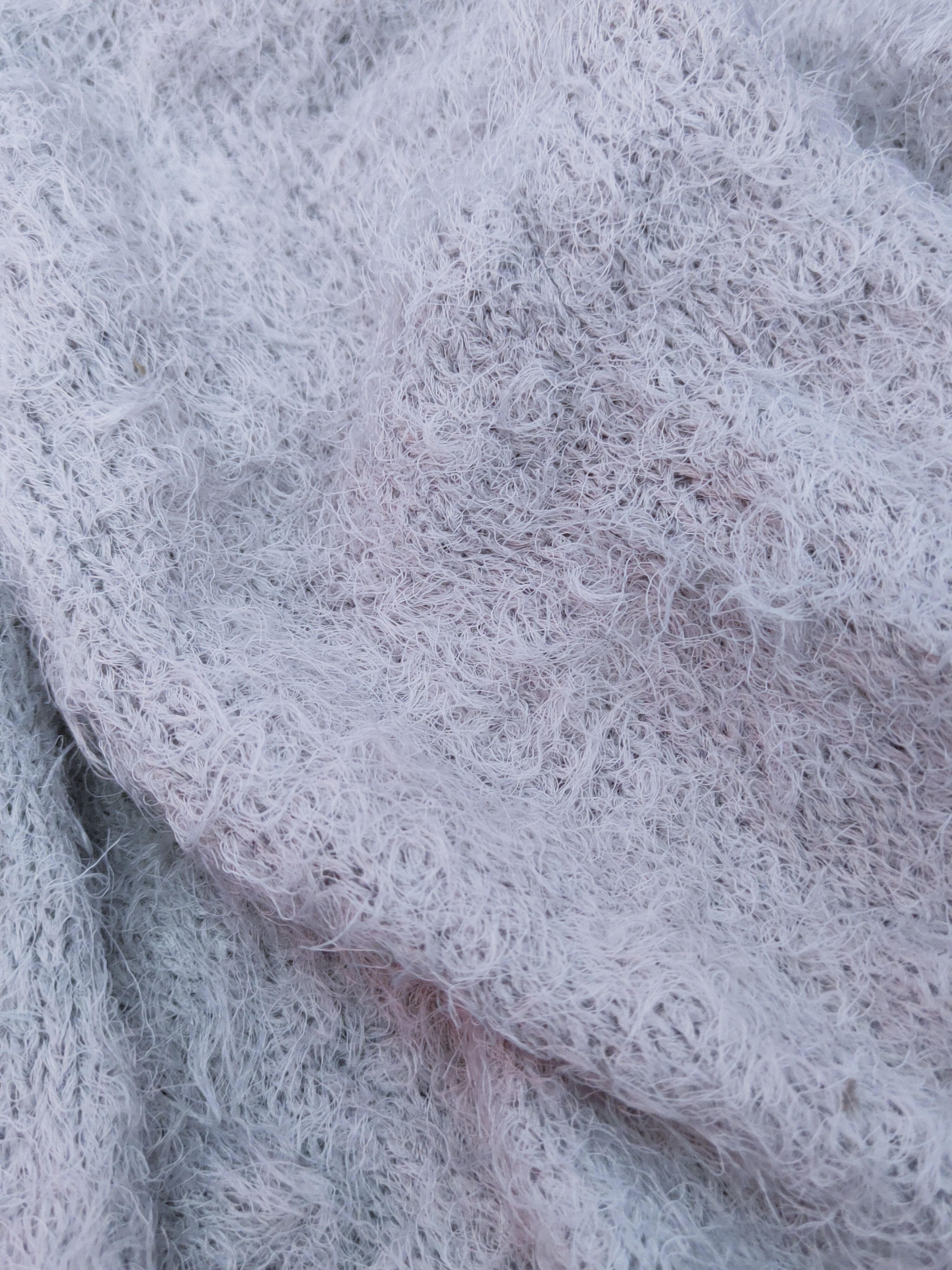Aran Isles Knitwear × Japanese Brand × Vintage Caca Deal Light Gray Shag Shaggy Fur Mohair Knitwear #S1919 Size S / US 4 / IT 40 - 10 Thumbnail