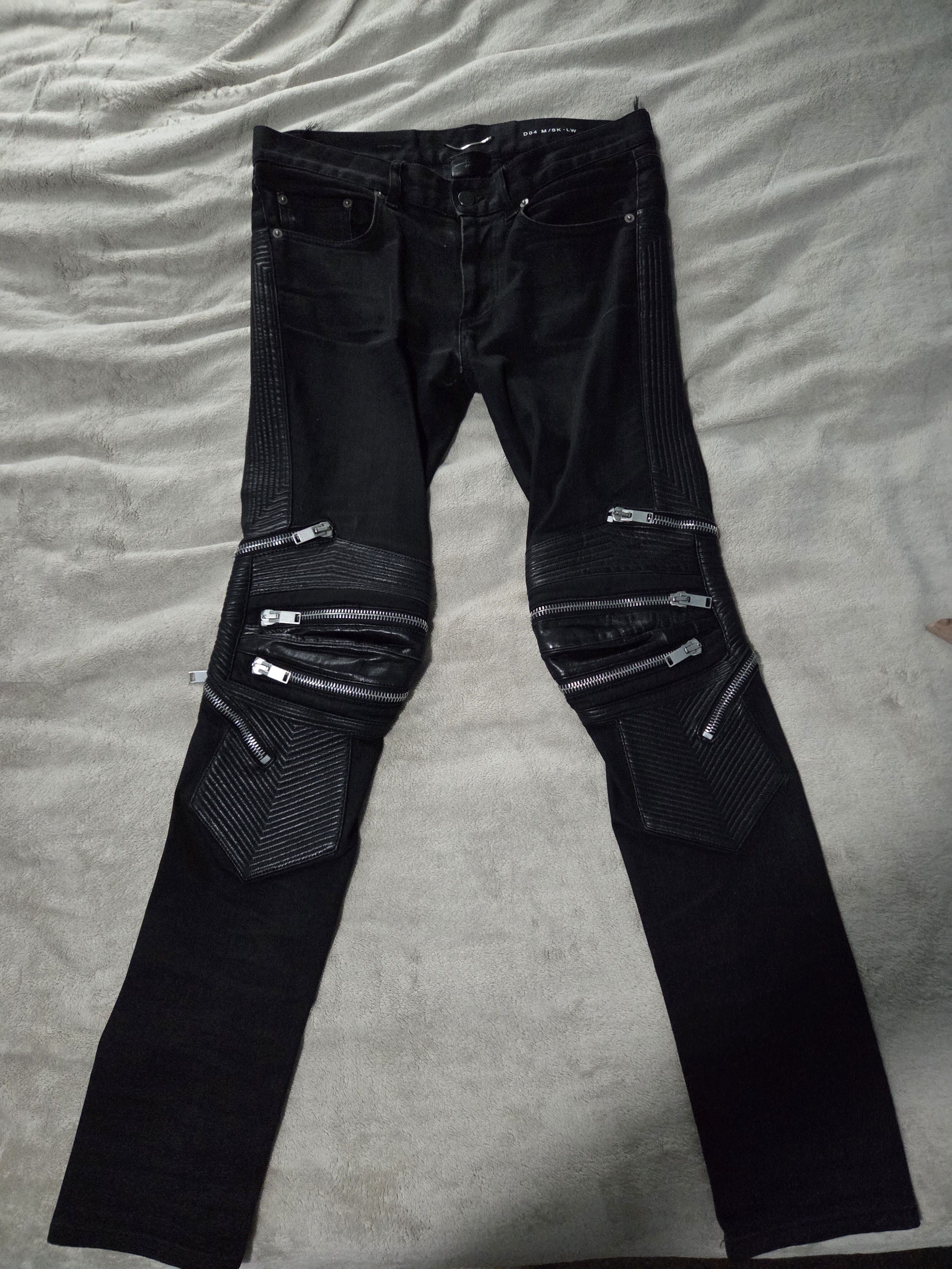 Saint Laurent Paris Saint Laurent D04 Moto Denim Size US 29 - 1 Thumbnail