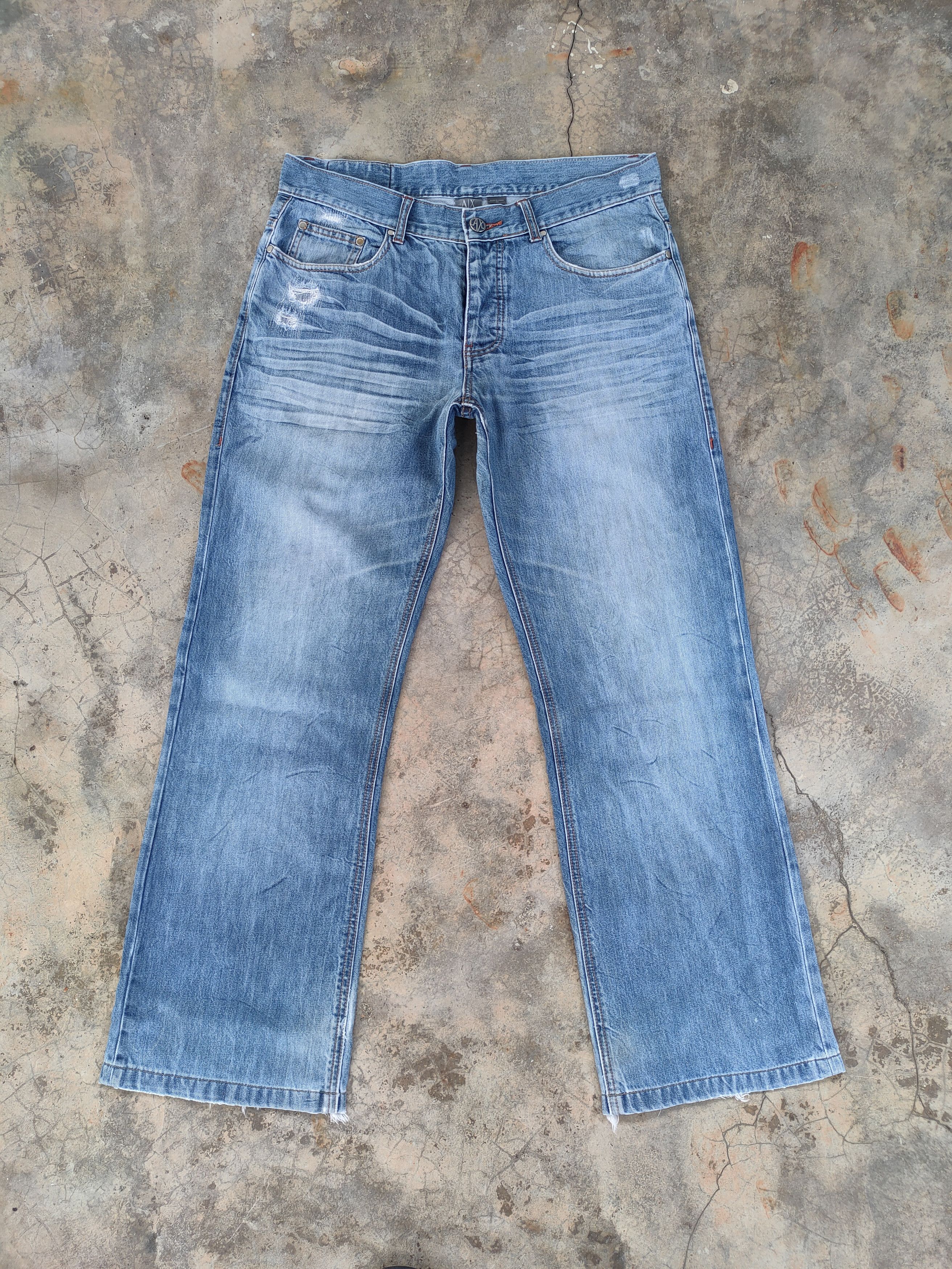 Armani Exchange # VINTAGE ARMANI EXCHANGE FADED JEANS PANTS Size US 35 - 2 Thumbnail