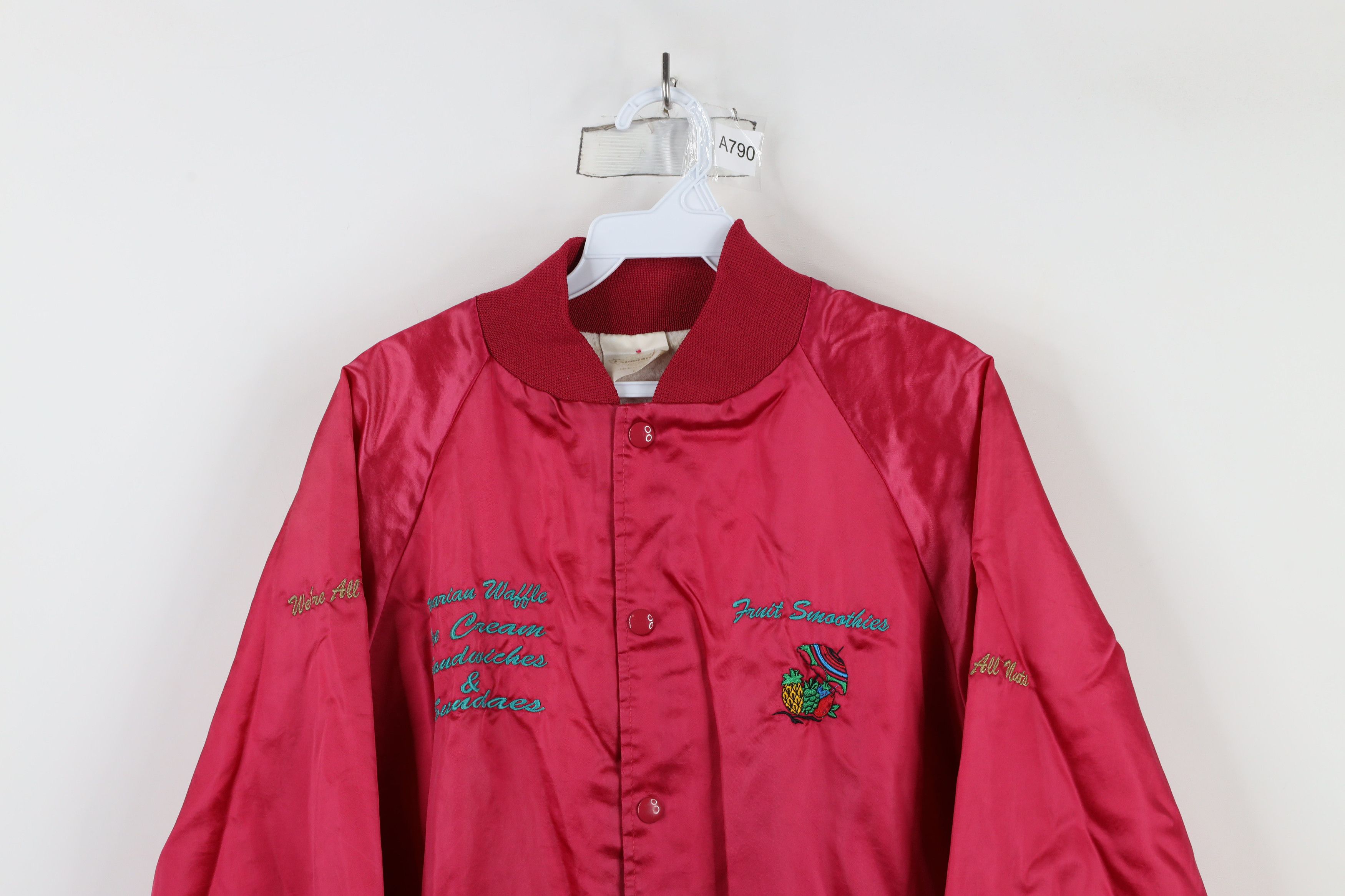 Vintage Vintage 90s Streetwear Smoothies Satin Bomber Jacket USA Size US L / EU 52-54 / 3 - 2 Thumbnail