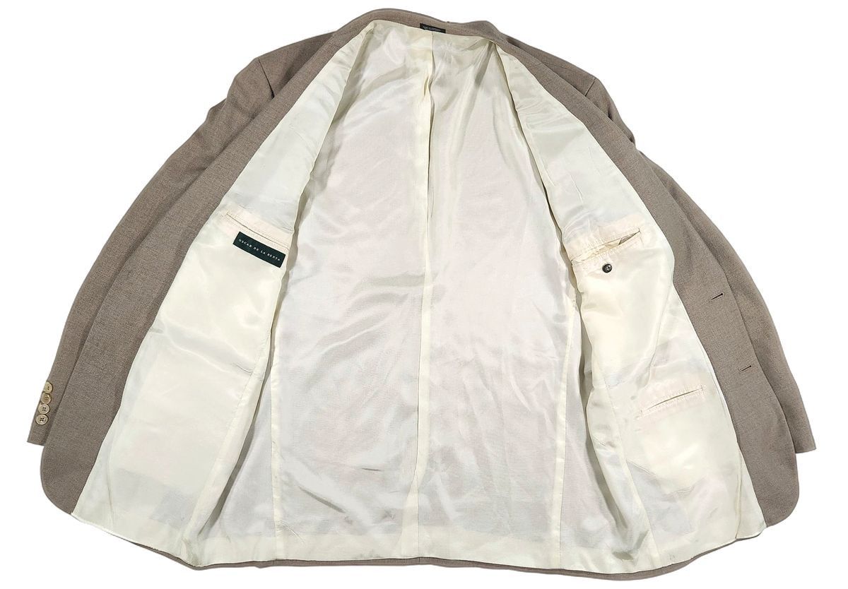 Oscar De La Renta Oscar de la Renta Silk Wool Blend Blazer Sport Coat 46L Size 46L - 3 Thumbnail