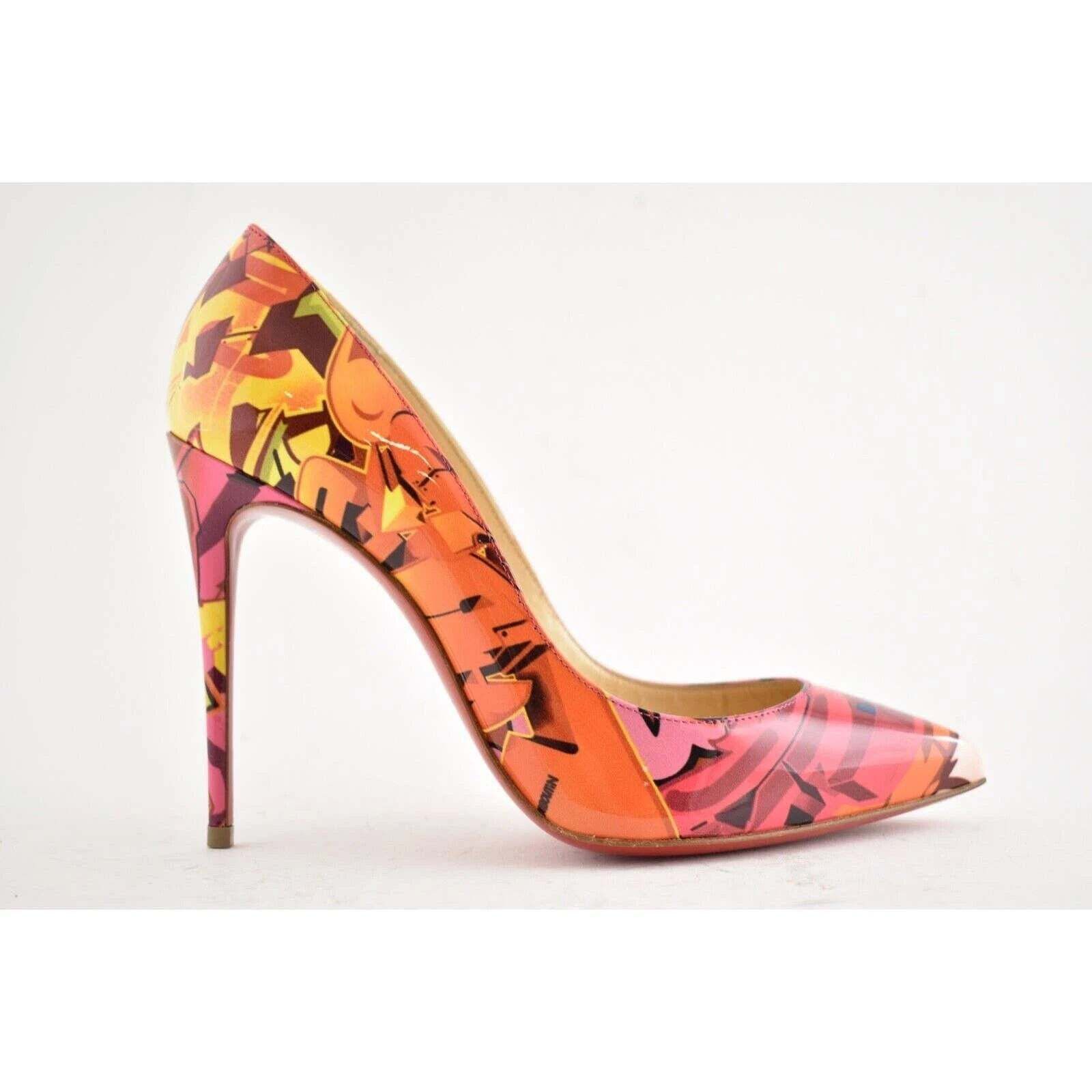 Christian Louboutin Christian Louboutin Pigalle Follies 100 Metrograf Orange Size US 5.5 / IT 35.5 - 2 Thumbnail