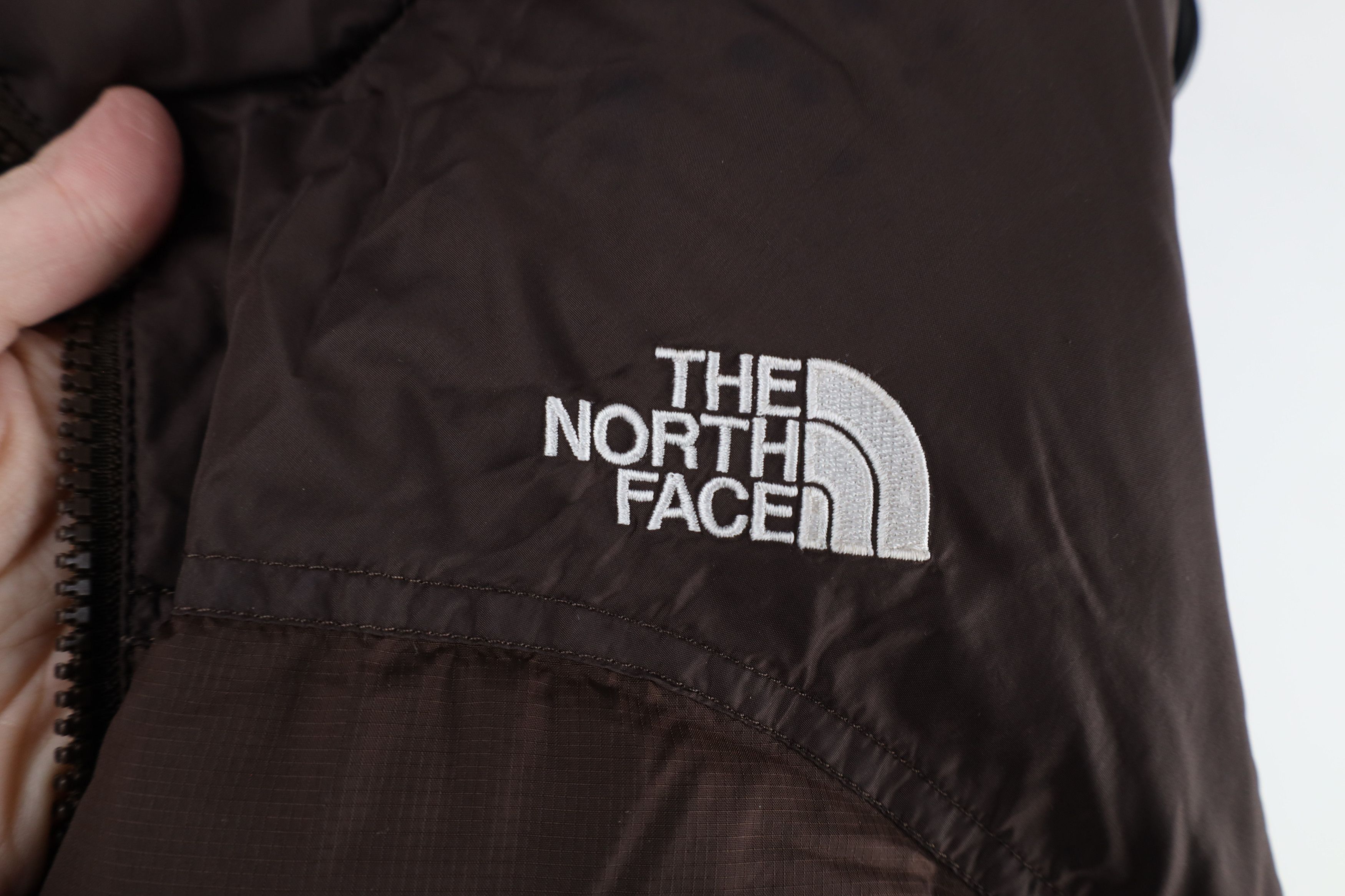The North Face × Vintage Vintage The North Face Fill Nuptse Puffer Vest Jacket Brown Size M / US 6-8 / IT 42-44 - 4 Thumbnail