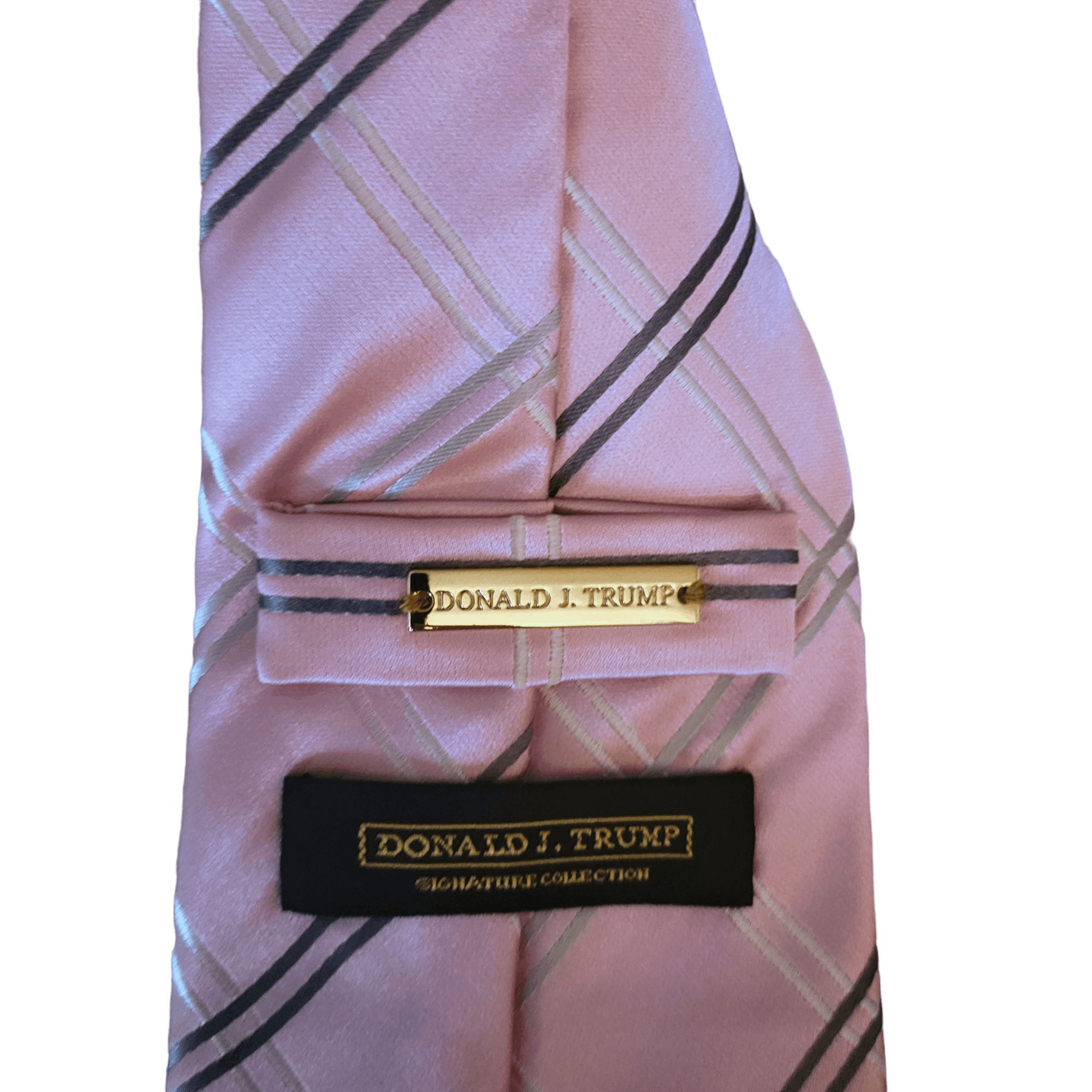 Donald Trump Donald J. Trump Signature Collection Silk Pink Striped tie Size ONE SIZE - 4 Thumbnail