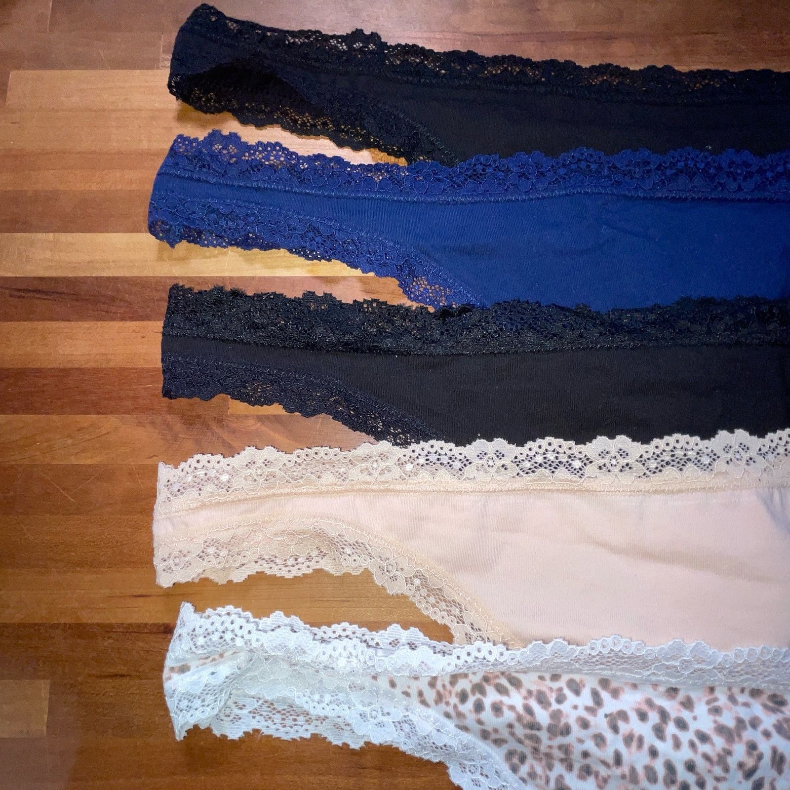 Other Jenni Women's Lace-Trim Thong set of 5 Size ONE SIZE - 3 Thumbnail