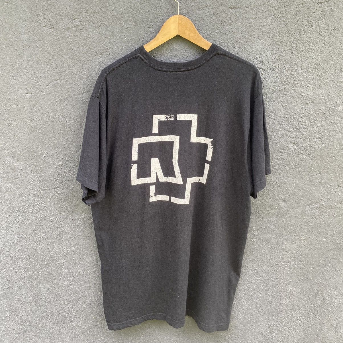 Band Tees Thrashed Faded Rammstein Metal Band ERD GRUNGE VINTAGE TEE Size US XL / EU 56 / 4 - 2 Thumbnail