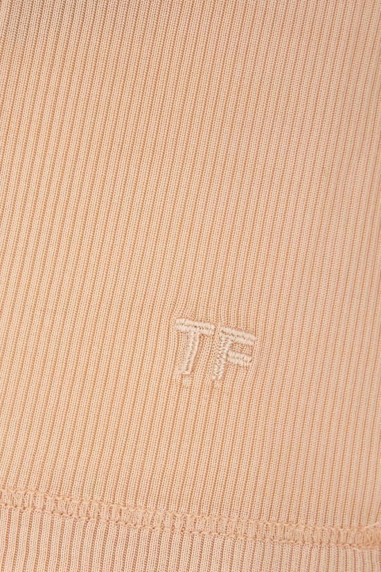 Tom Ford o1w1db10525 TSJ572 Ribbed Jersey Tank Top in Peach Size XS / US 0-2 / IT 36-38 - 3 Thumbnail