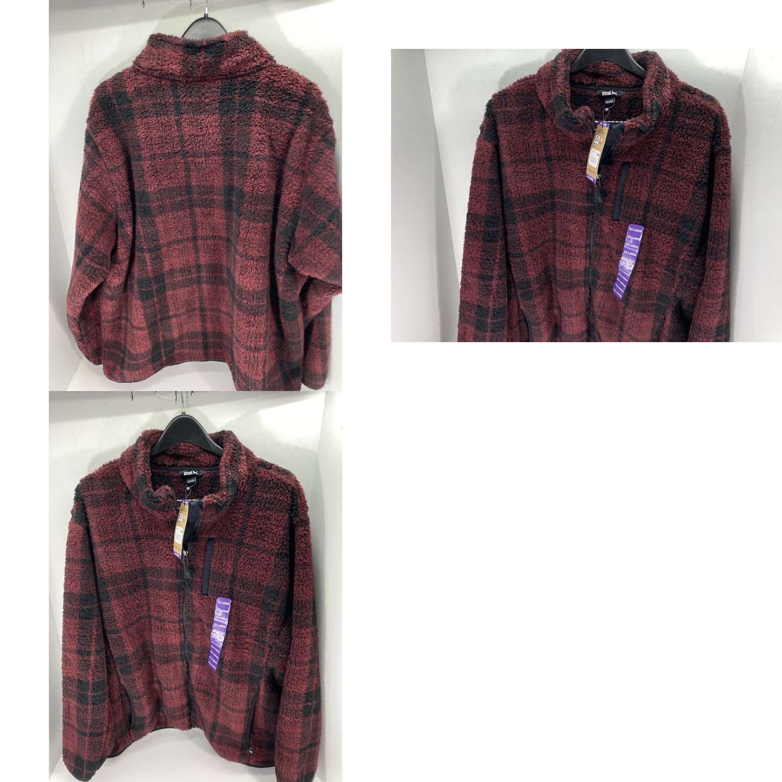 Eddie Bauer Eddie Bauer Sherpa Fleece Jacket Women 2XL Red Plaid Full Zip Mock Neck NWT Shirt Size XXL / US 16-18 / IT 52-54 - 9 Thumbnail