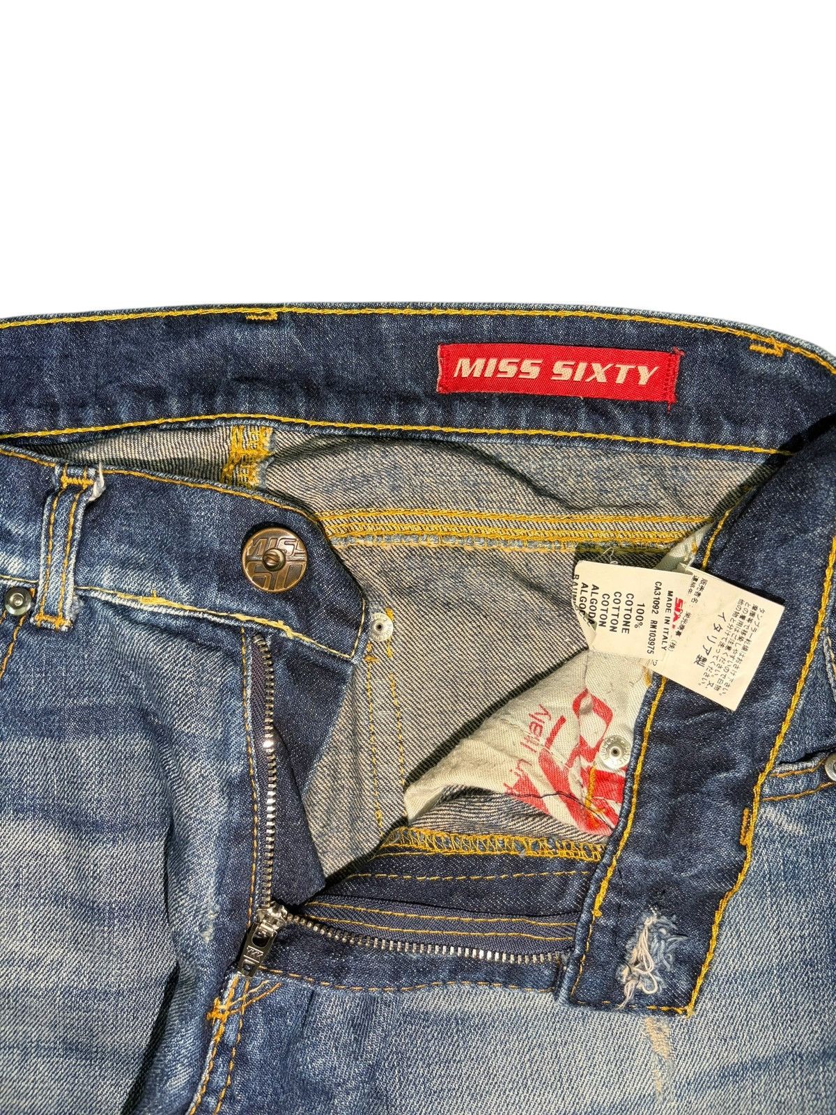 Miss Sixty Vintage Miss Sixty Faded Wash Distress Flare Jeans Size 29" - 5 Thumbnail