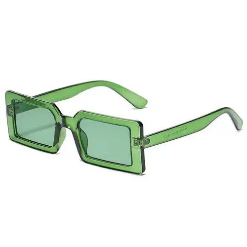 Electric Visual × Japanese Brand Rectangle Gel Sunglasses (coffee brown) Y2k Fashion Size ONE SIZE - 2 Thumbnail