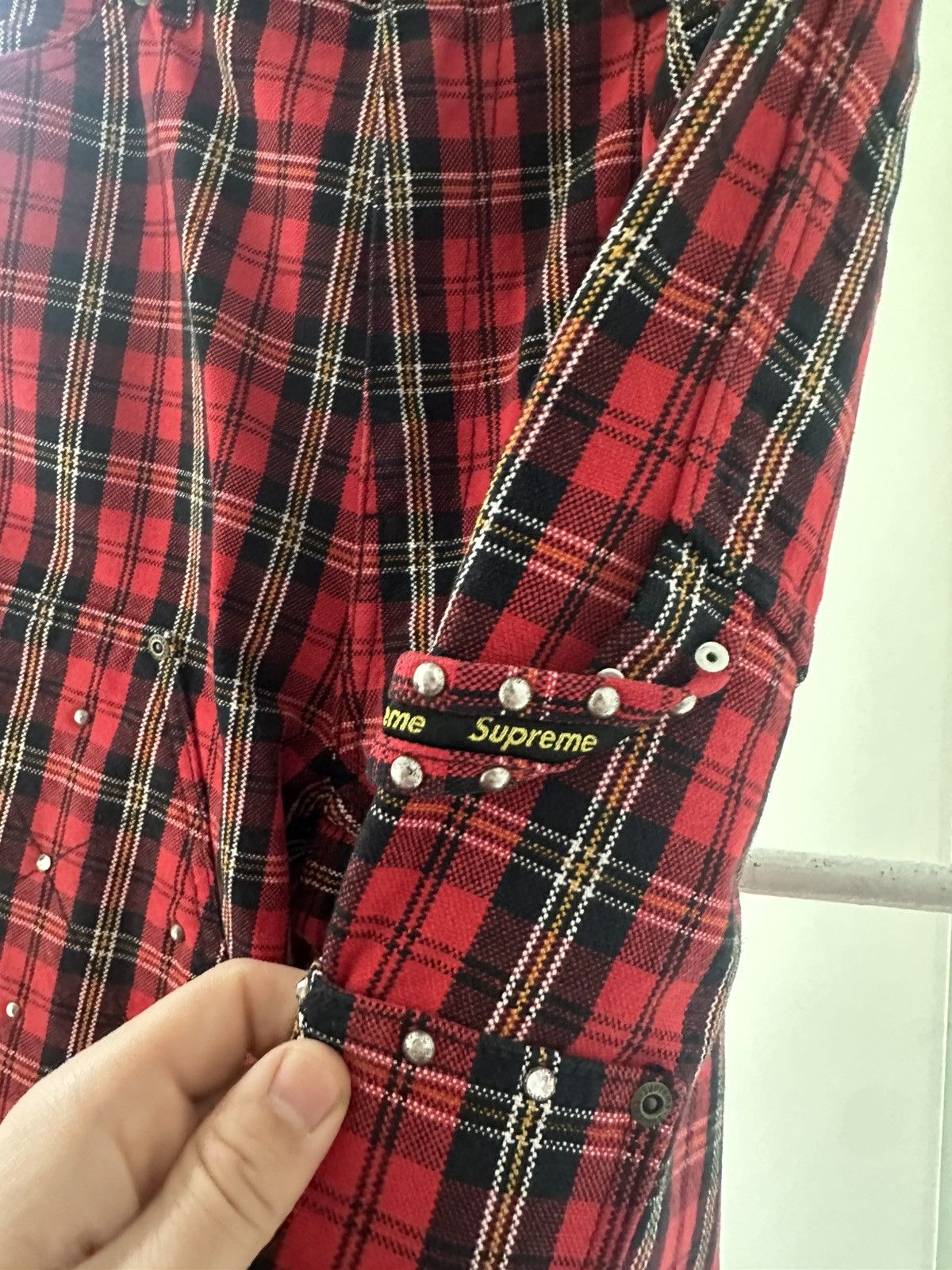 B.B. Simon × Supreme Plaid Studded Double Knee Size US 32 / EU 48 - 7 Thumbnail