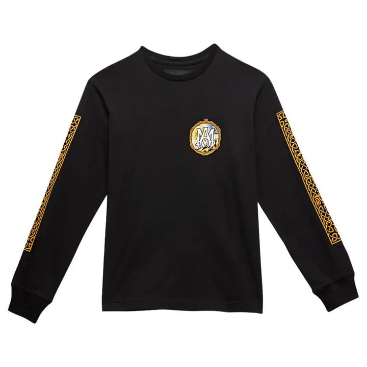 Amiri o1mle0325 Landscape Frame Long Sleeve T-Shirt in Black Size US M / EU 48-50 / 2 - 1 Thumbnail