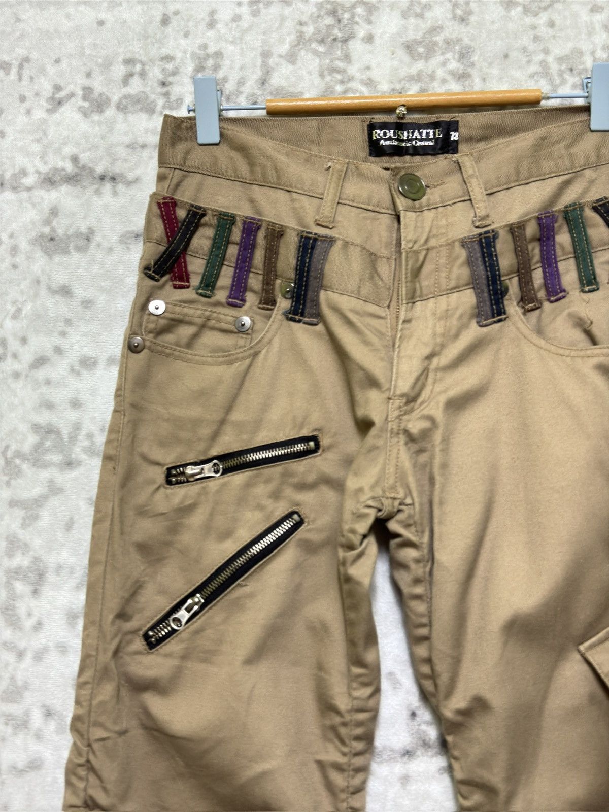 Japanese Brand Roushatte Y2K MultiPocket Double Waist Springleg Stacked Size US 28 / EU 44 - 4 Thumbnail