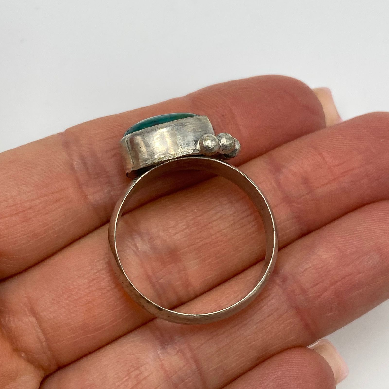 Vintage Huge Antique Imperial 84 Silver Ring Size 13.5 Size ONE SIZE - 11 Thumbnail