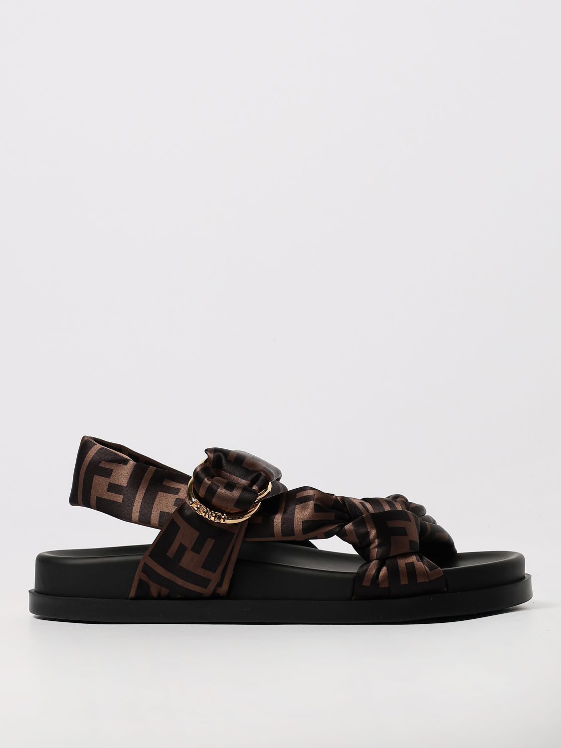 Fendi Fendi Flat Sandals Woman Tobacco Size US 8 / IT 38 - 1 Thumbnail