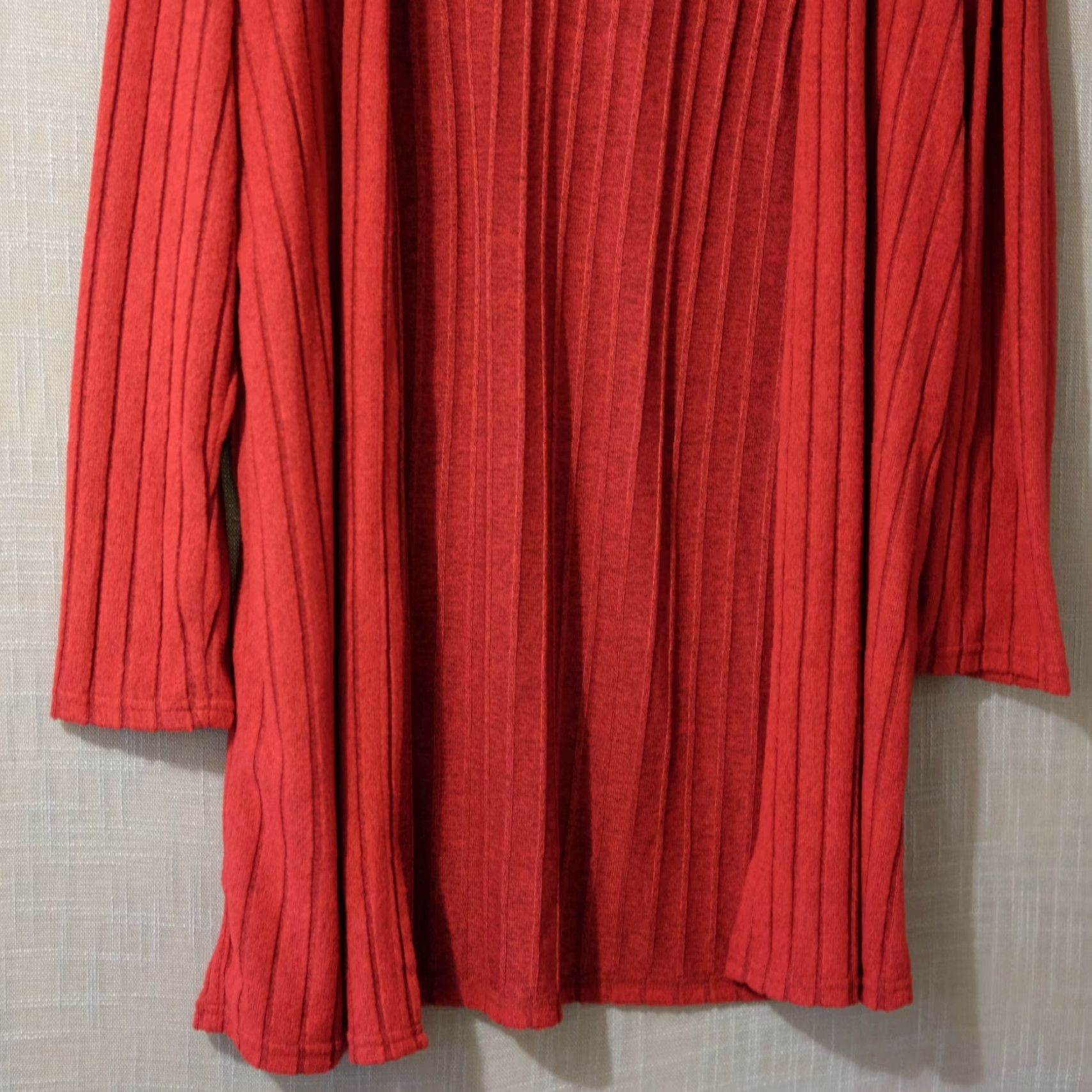 Shein EUC Shein Red Longsleeve Open Front Cardigan Sweater Soft Women's XL #H78-26 Size XL / US 12-14 / IT 48-50 - 3 Thumbnail