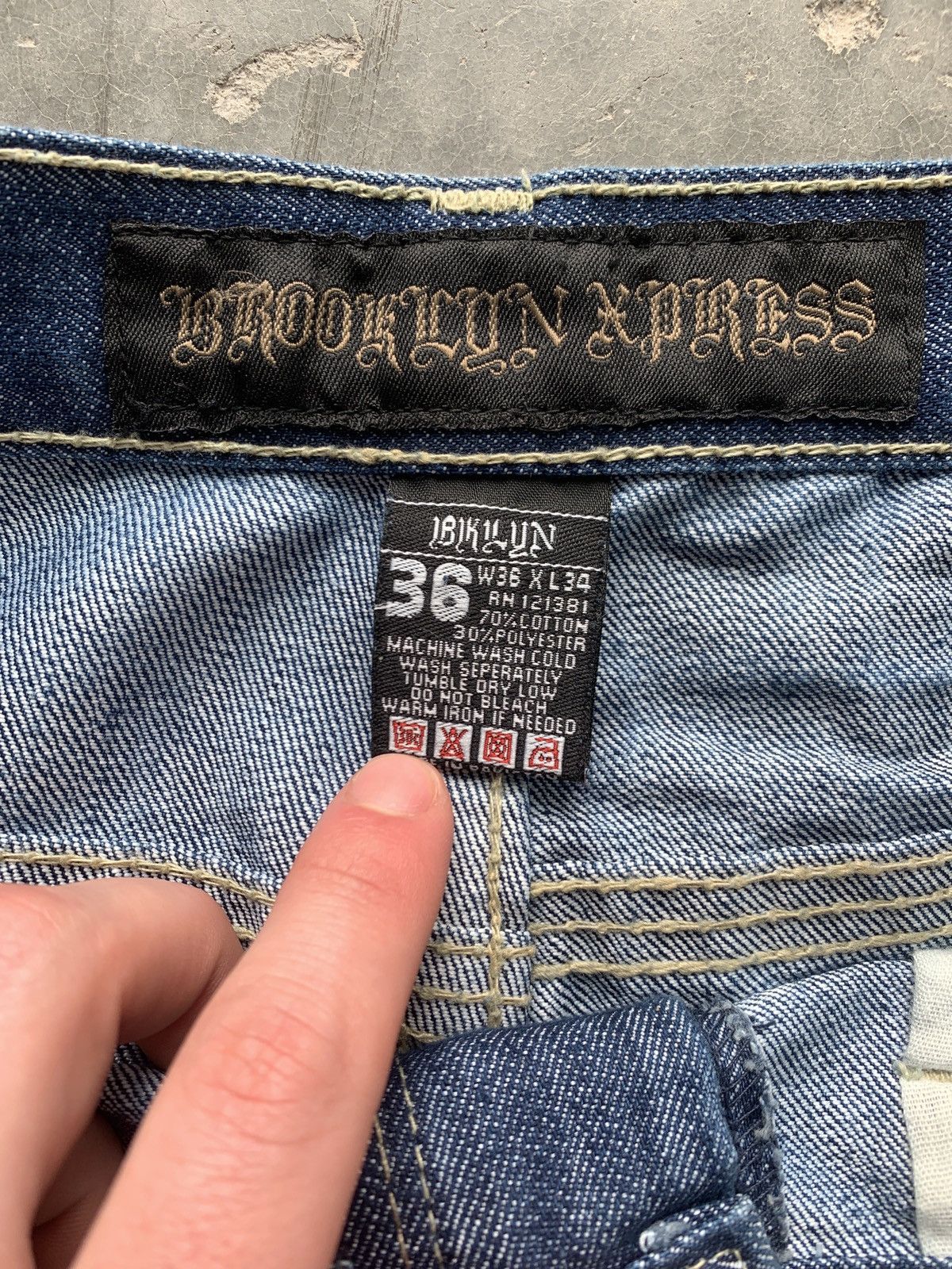JNCO × Southpole × Vintage Vintage Y2K Brooklyn Xpress Baggy Jeans Size US 36 / EU 52 - 4 Thumbnail