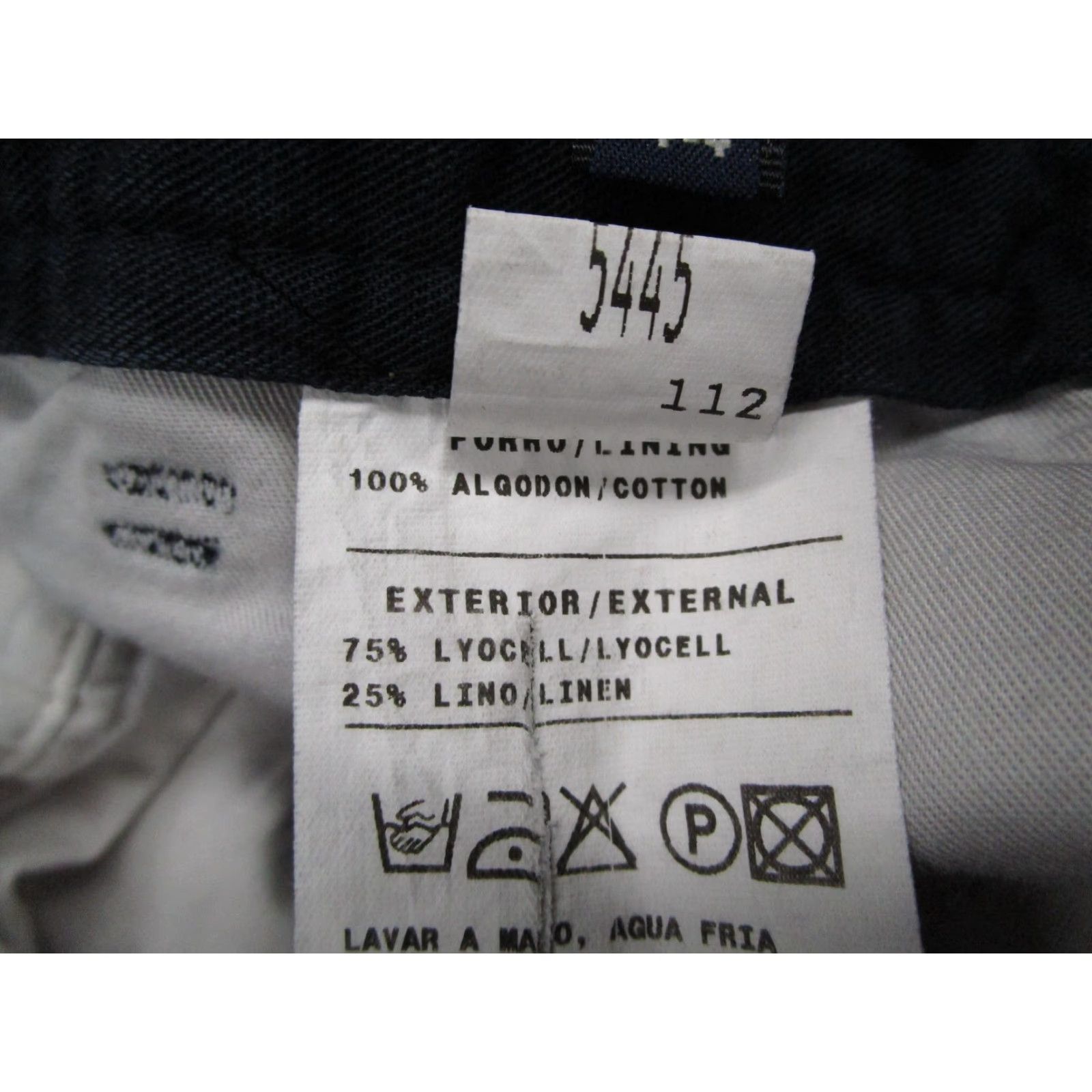 Vintage VINTAGE Caramelo Pants Mens 44 Navy Blue Linen Lyocell Chino Flat Front Casual 32x34 Mens Pants Size US 44 / EU 60 - 5 Thumbnail