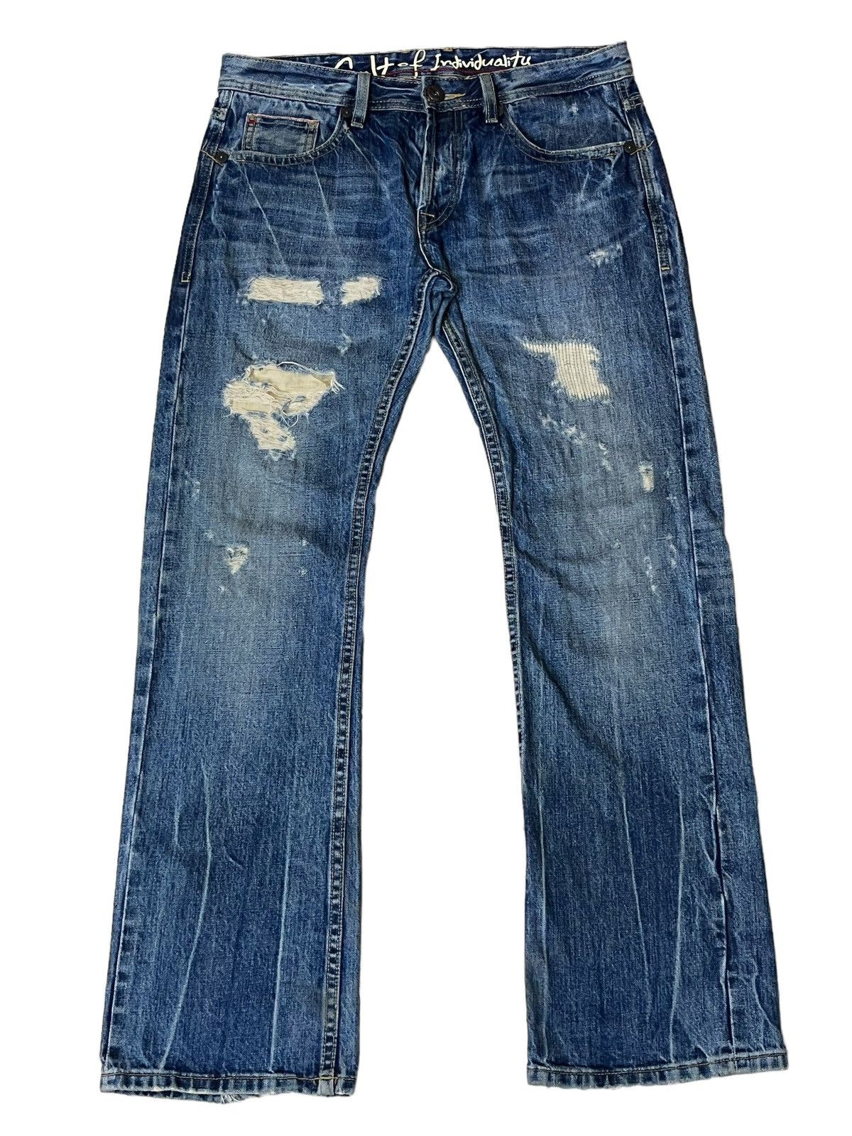 Cult Of Individuality SICK JAPANESE CULT OF INDIVIDUALITY SELVEDGE DISTRESS DENIM Size US 34 / EU 50 - 1 Thumbnail