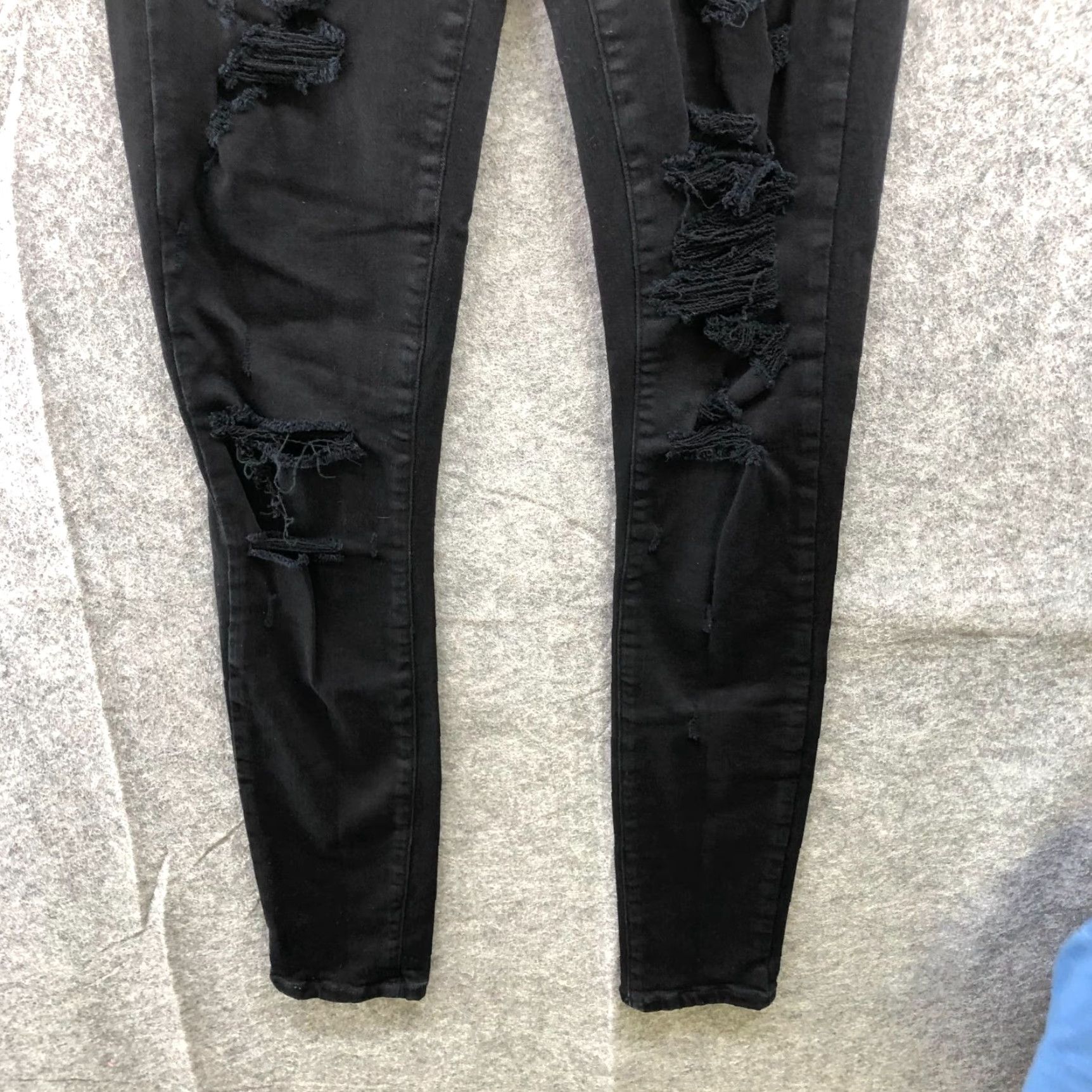 Agolde AGOLDE Sophie Black Jeans Size 26 Distressed High Waisted Womens Skinny Slim Denim 5-Pocket Zip Fly Vintage? (if null) Size 26" / US 2 / IT 38 - 4 Thumbnail