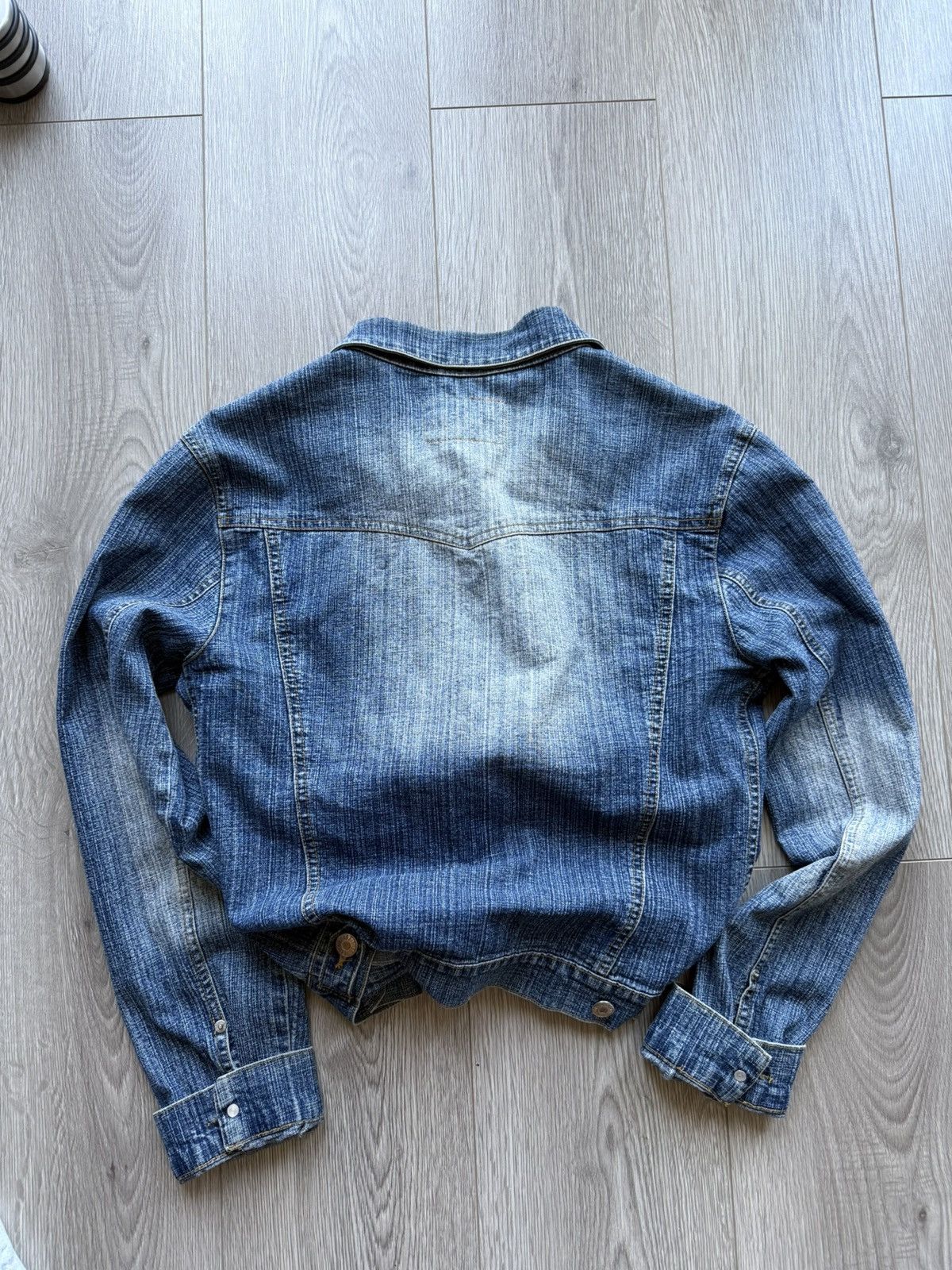 Other Vintage Fishbone denim jacket Size L / US 10 / IT 46 - 2 Thumbnail