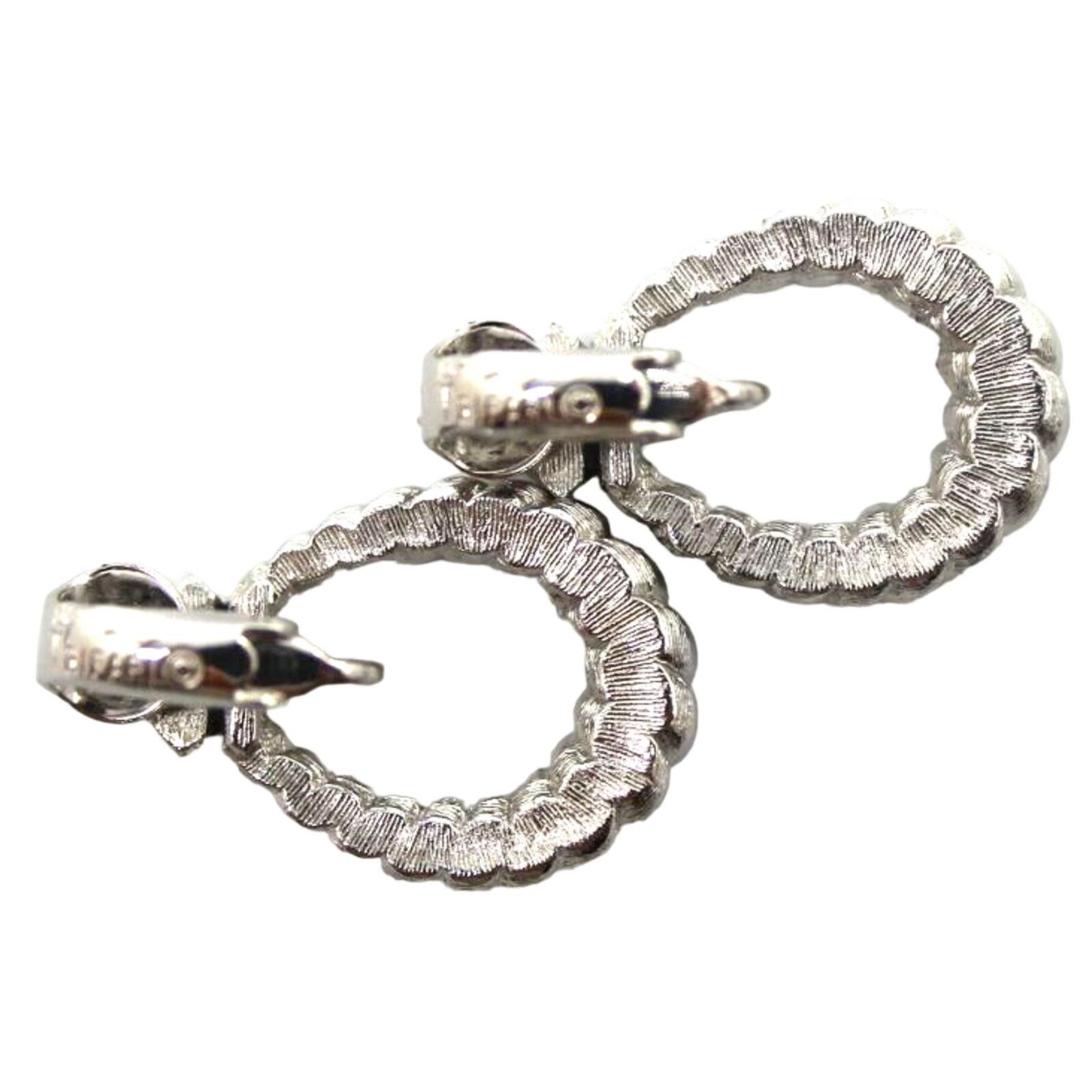 Other Mid Century Trifari Hoop Earrings •Twisted Rope •Dangle • 1" Size ONE SIZE - 2 Thumbnail
