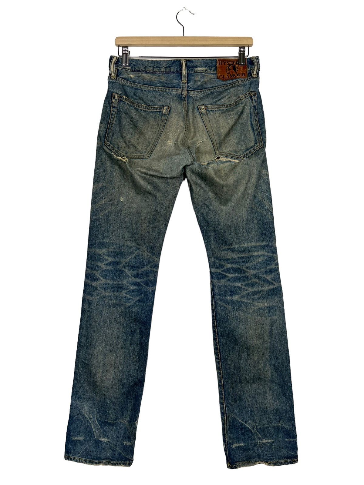 Hysteric Glamour 🔥 VINTAGE HYSTERIC GLAMOUR BROKEN DYED DISTRESSED SLIM FIT Size US 29 - 8 Thumbnail