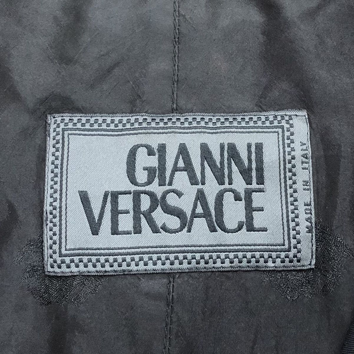 Versace 🇮🇹 Vintage Gianni Vercase Luxury Designer Black Work Jacket Size US L / EU 52-54 / 3 - 10 Thumbnail