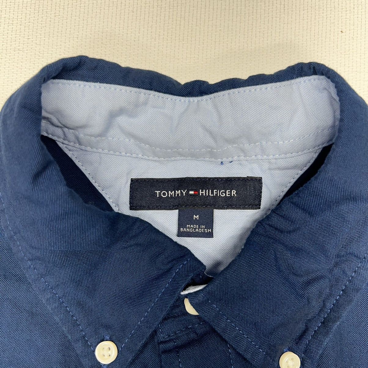Tommy Hilfiger Tommy Hilfiger Button Down Shirt Blue Short Sleeve Logo Y2K Size US M / EU 48-50 / 2 - 11 Thumbnail