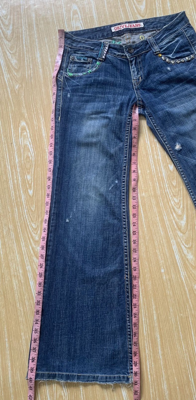 Beauty Beast × Le Grande Bleu (L.G.B.) 🔥 Drive Jeans Flare Denim Pants Size US 30 / EU 46 - 25 Thumbnail