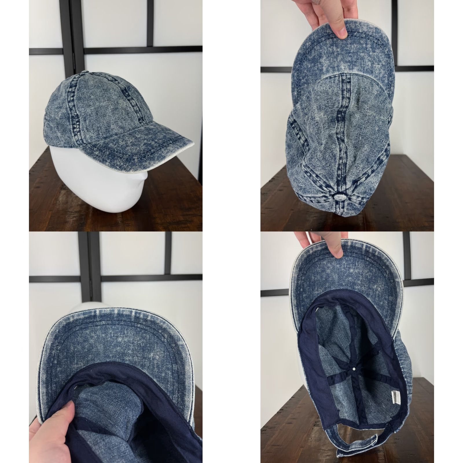 Vintage Target Hat Cap Strap Back Womens One Size Blue Denim Look Cotton Blend Beach Cap Size ONE SIZE - 8 Thumbnail
