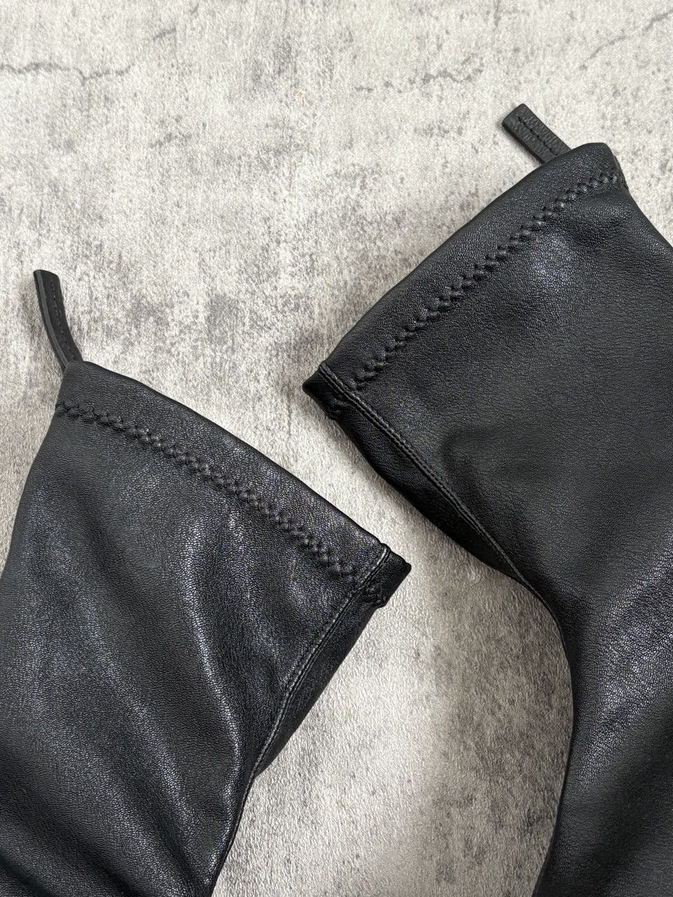 VIC MATI Vic Matie Italy Black Leather Avant Garde Round Toe Boots Size US 7 / IT 37 - 7 Thumbnail