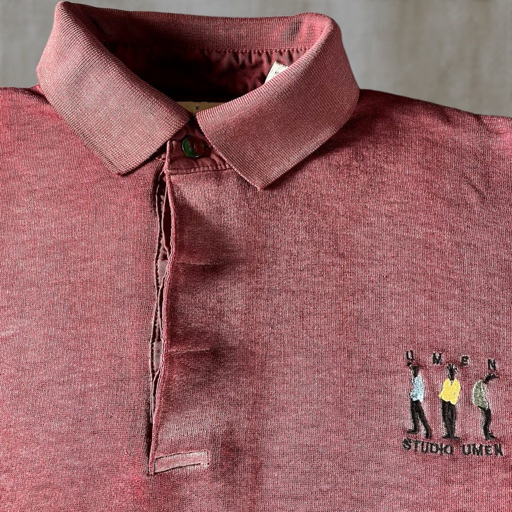 Vintage VINTAGE Umen Studio Sweatshirt Rugby Embroidered Collared 90s Men M Red Shirt Mens Size US M / EU 48-50 / 2 - 1 Thumbnail
