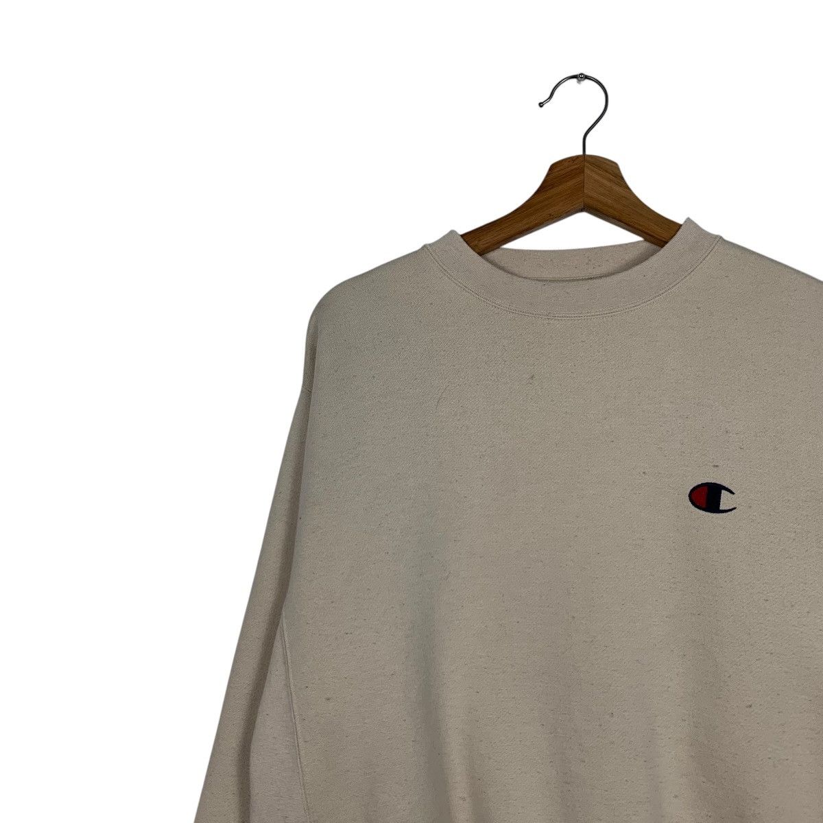 Champion CHAMPION Small Logo Crewneck Sweatshirt Nude #2007-C87 Size US M / EU 48-50 / 2 - 6 Thumbnail