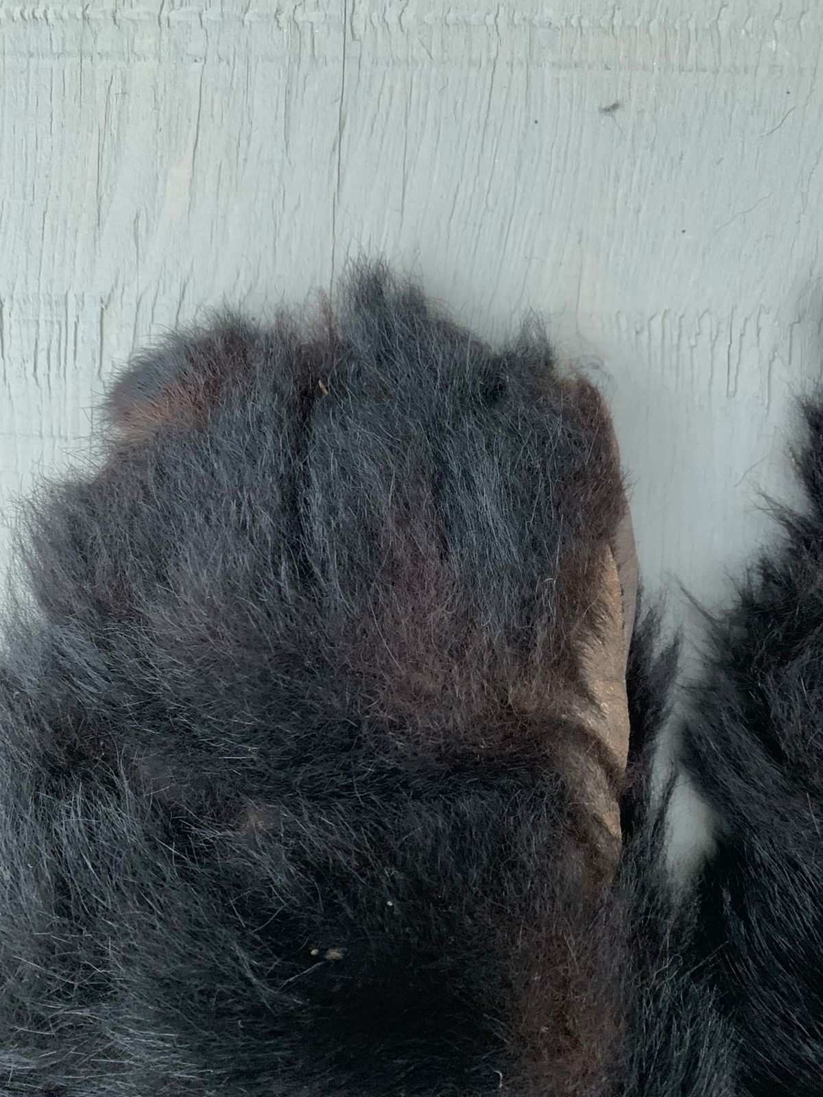 Vintage Antique Bear Fur Gloves True Vintage Bearskin Monkey Paw Mit Size ONE SIZE - 7 Thumbnail