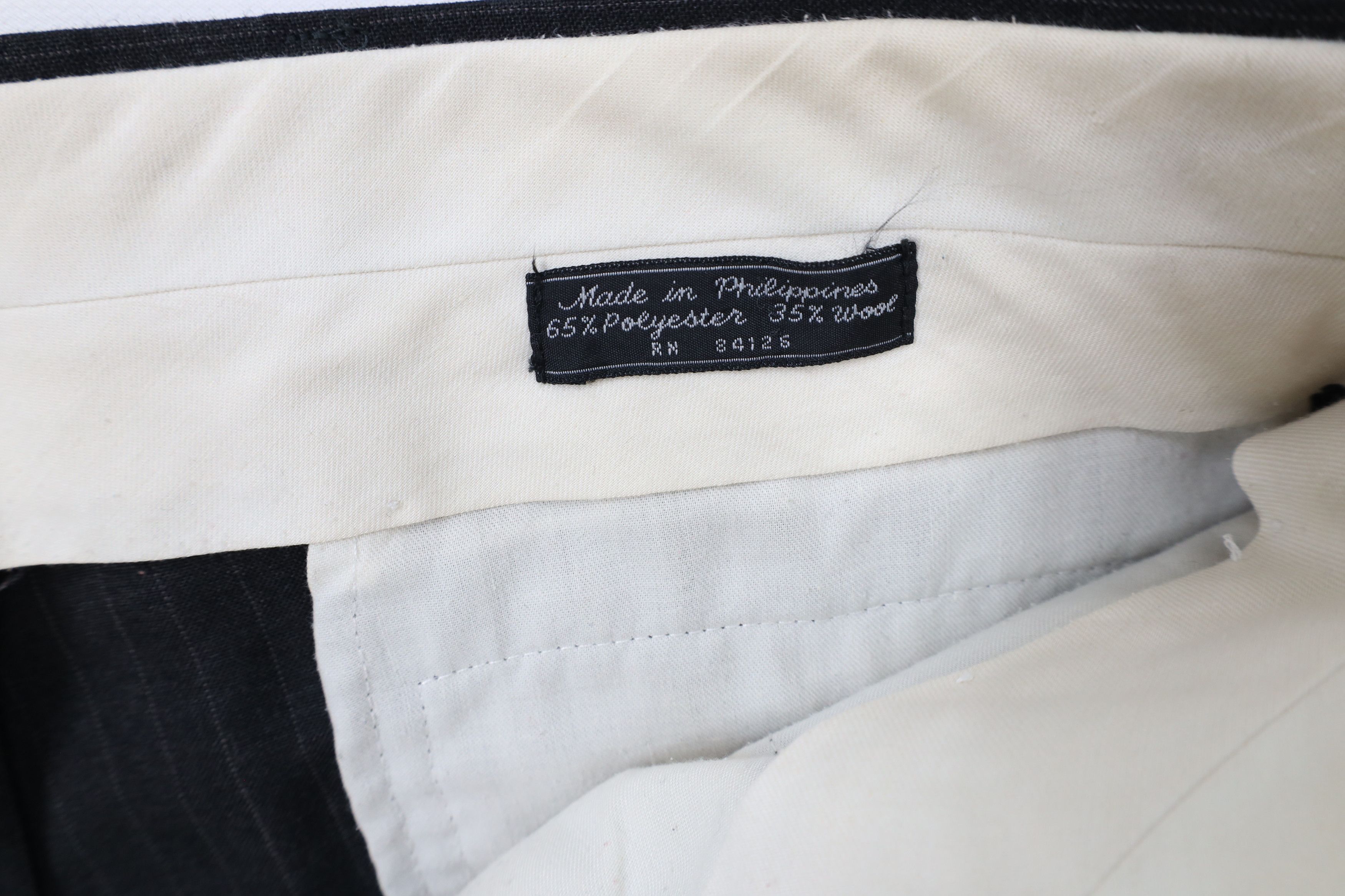 Vintage Vintage 90s Streetwear Pinstriped Wide Leg Chino Pants Size US 34 / EU 50 - 7 Thumbnail